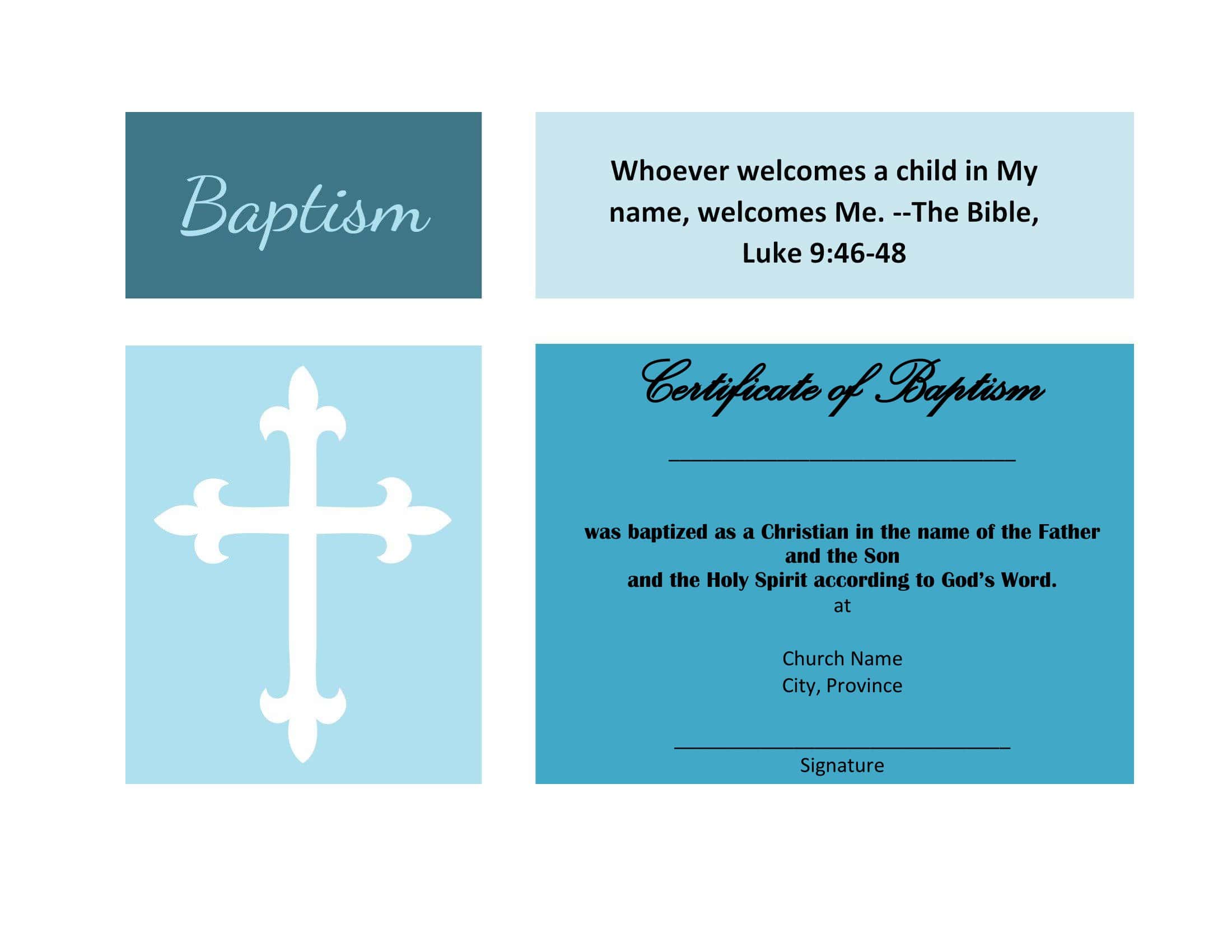 Baptism Certificate PDF Download Baptism Certificate PDF Download