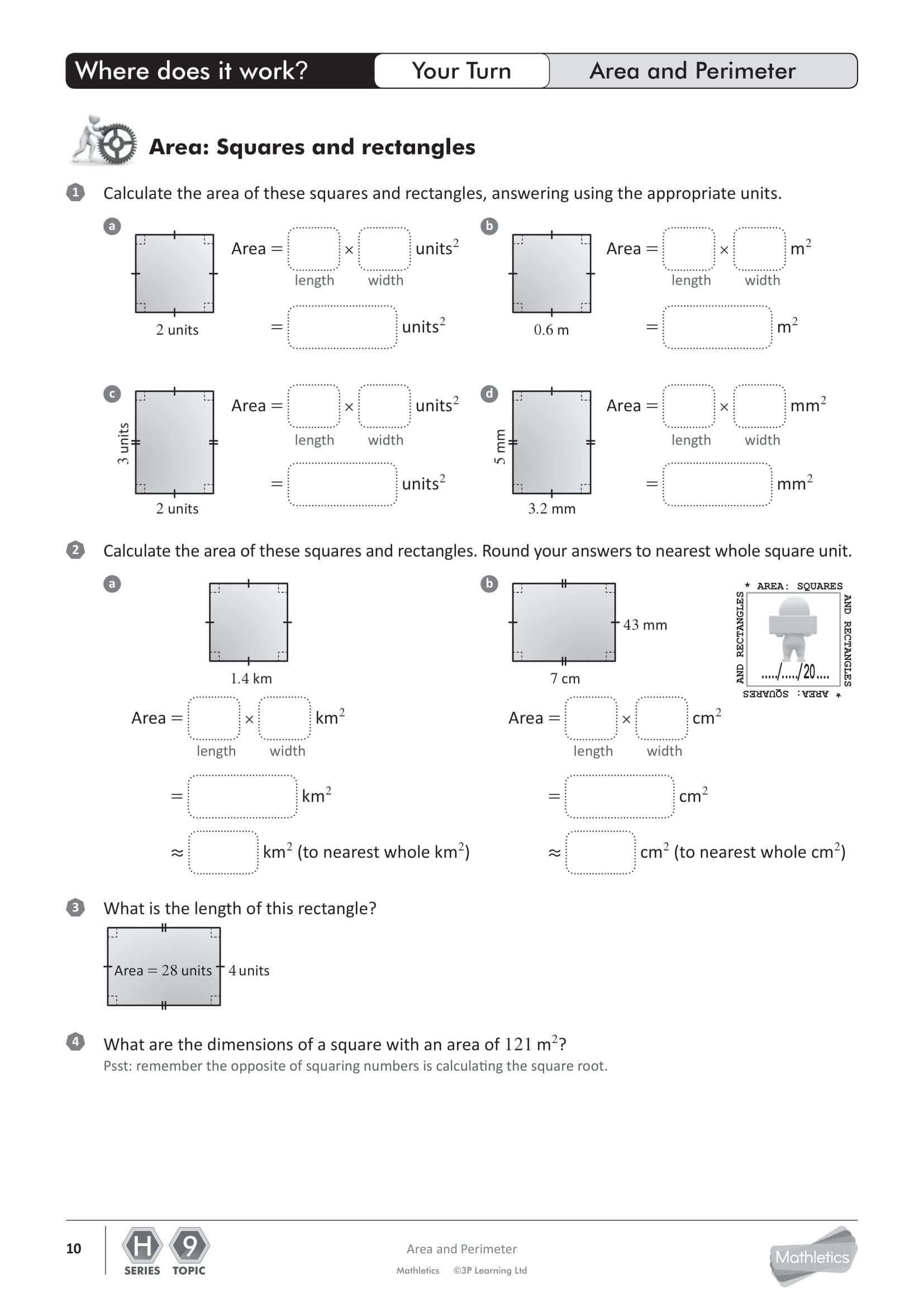 Free Printable Area &amp; Perimeter Worksheets [PDF] Answers, Examples