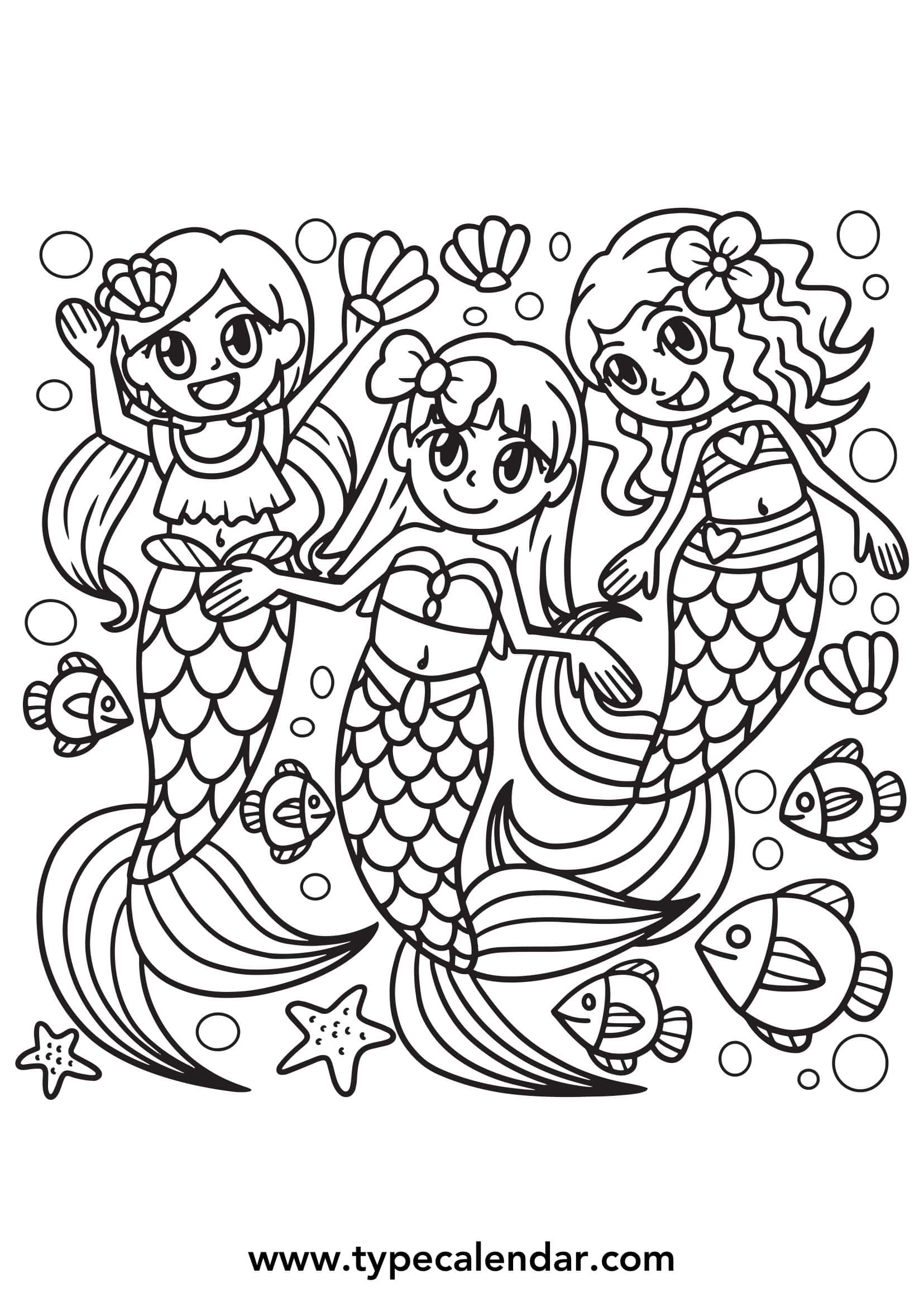 Blank Mermaid Coloring Pages Printable Blank Mermaid Coloring Pages Printable