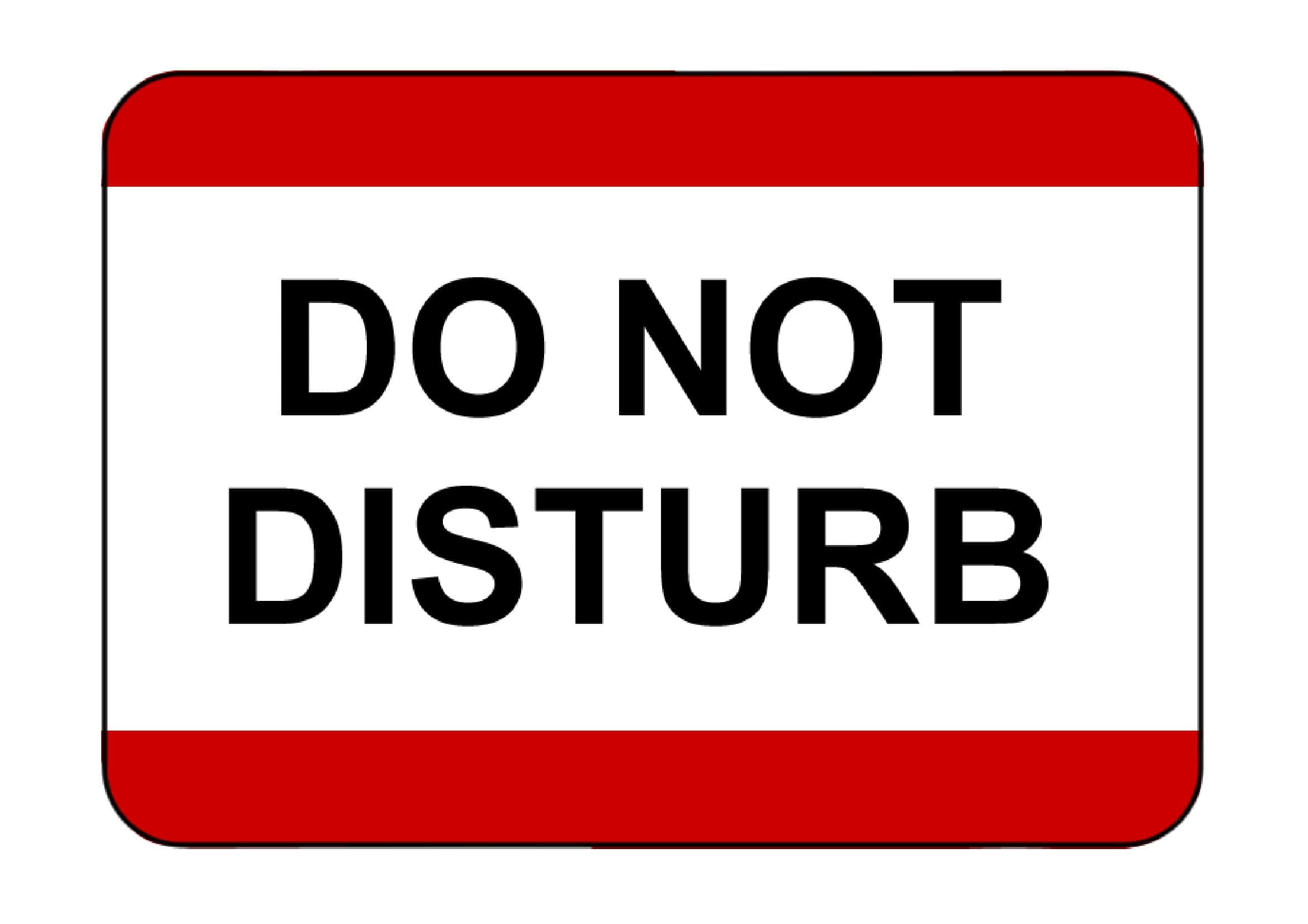 Blank PDF Do Not Disturb Sign