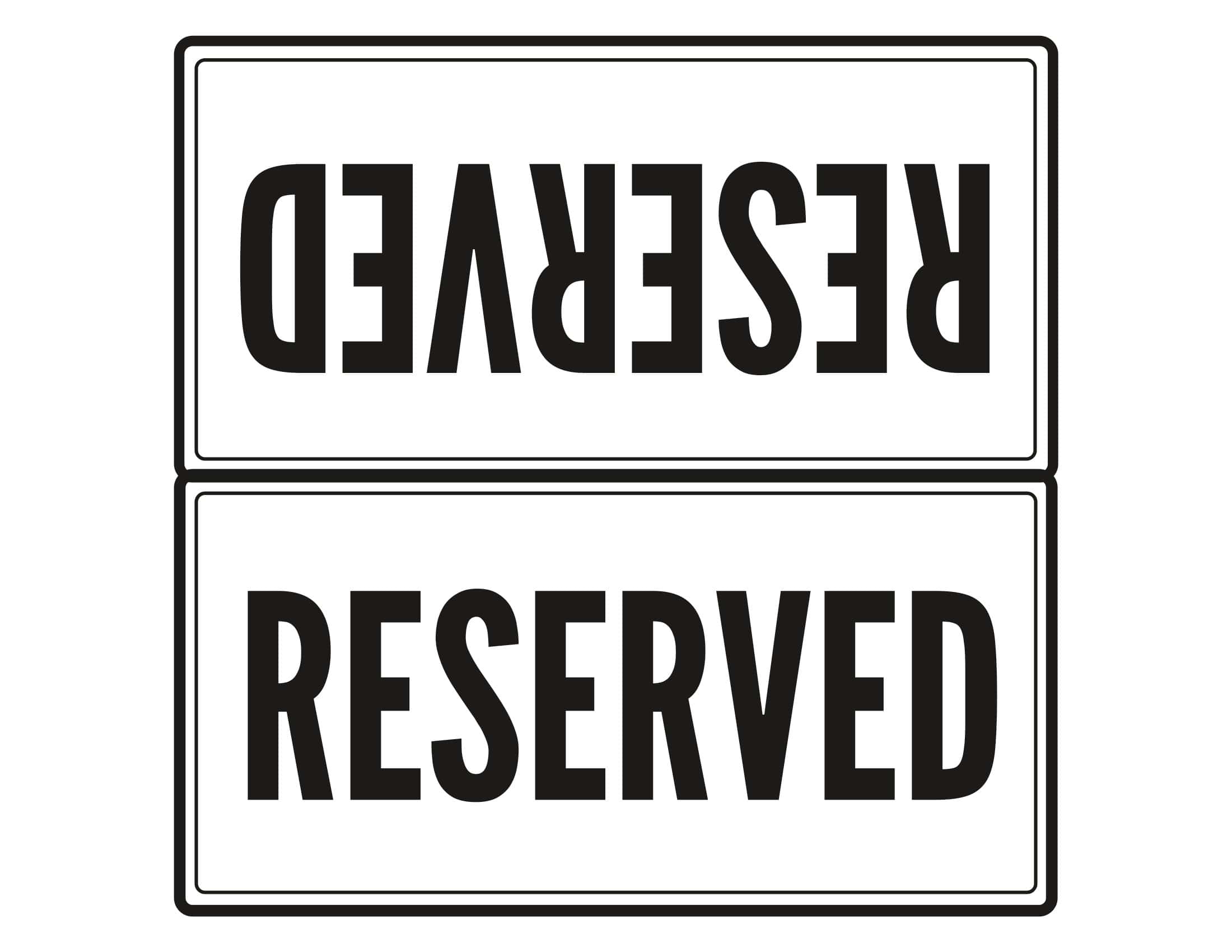 free printable reserved sign templates [pdf, word] foldable