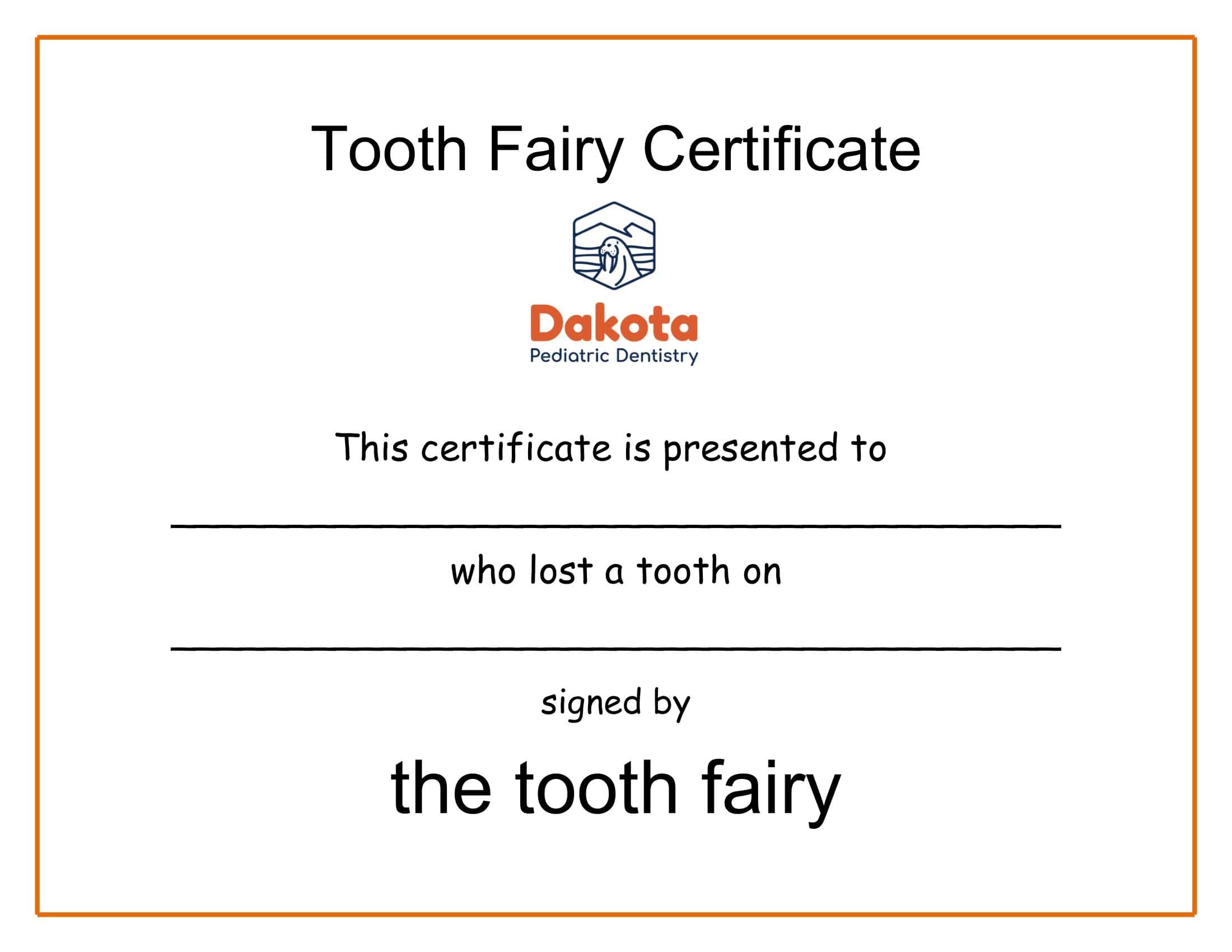 Blank Tooth Fairy Certificate Word Blank Tooth Fairy Certificate Word
