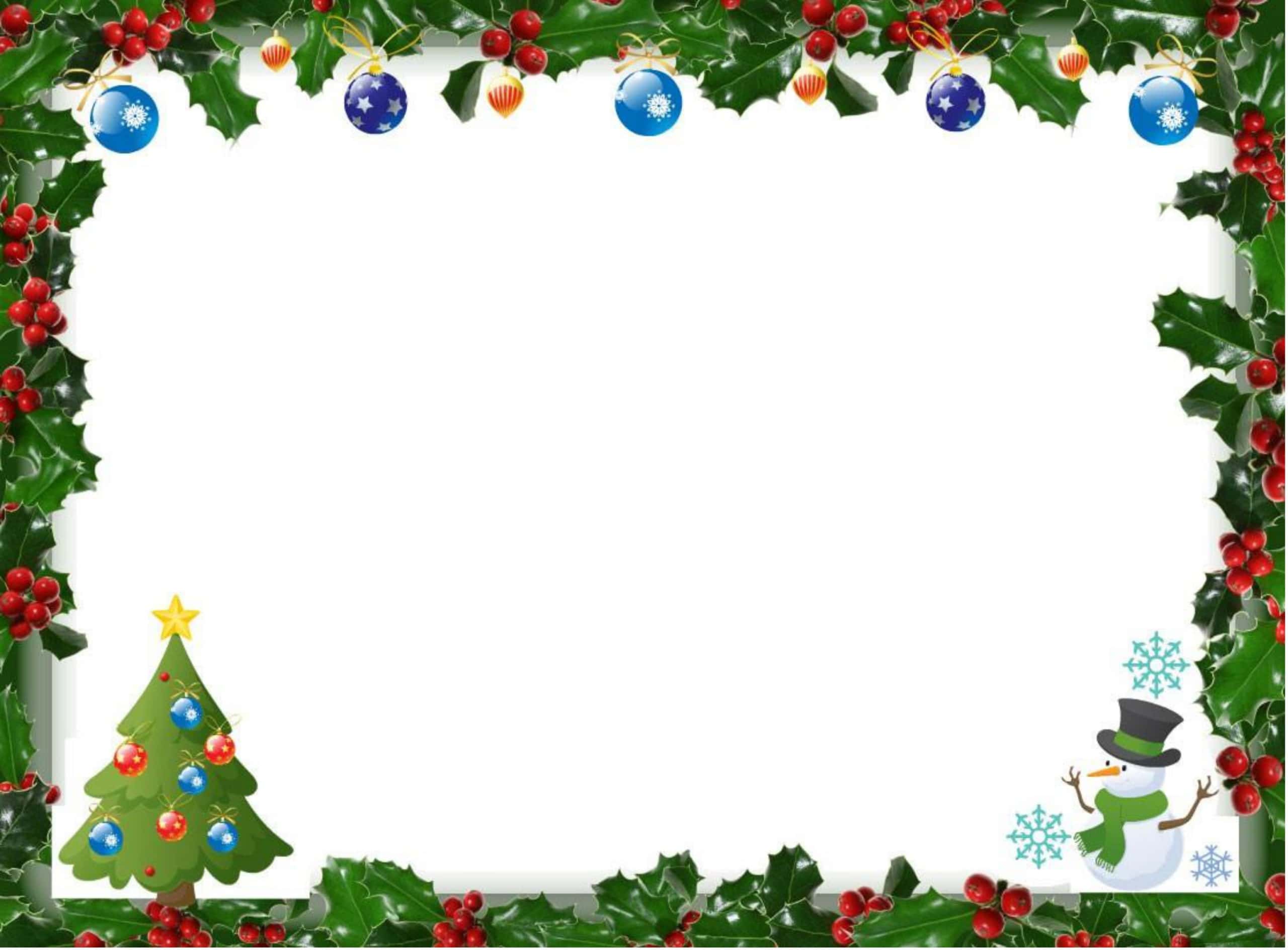 Christmas Borders Example Word Christmas Borders Example Word
