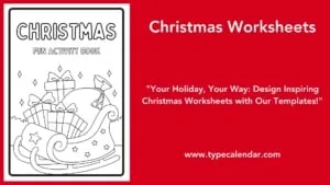 Free Printable Christmas Worksheets Templates [Preschool, Kindergarten]