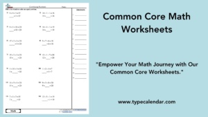Free Printable Common Core Math Worksheets [PDF] Grade