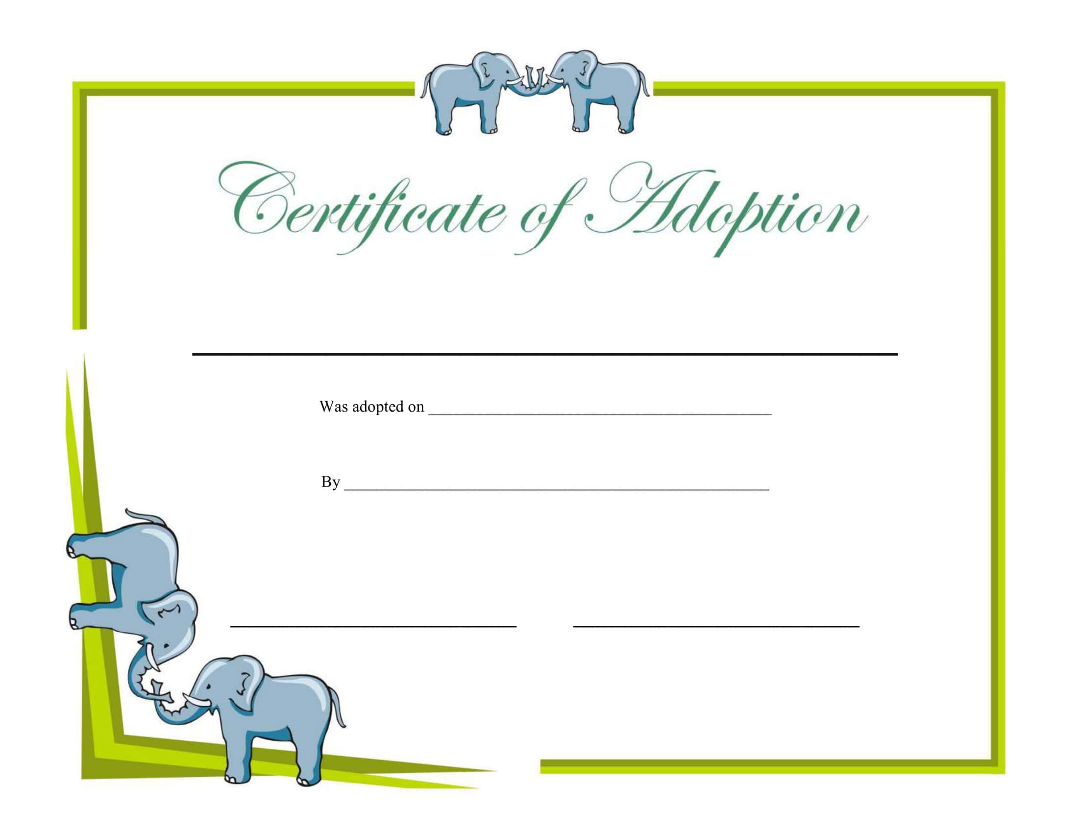 Download Adoption Certificate Download Adoption Certificate