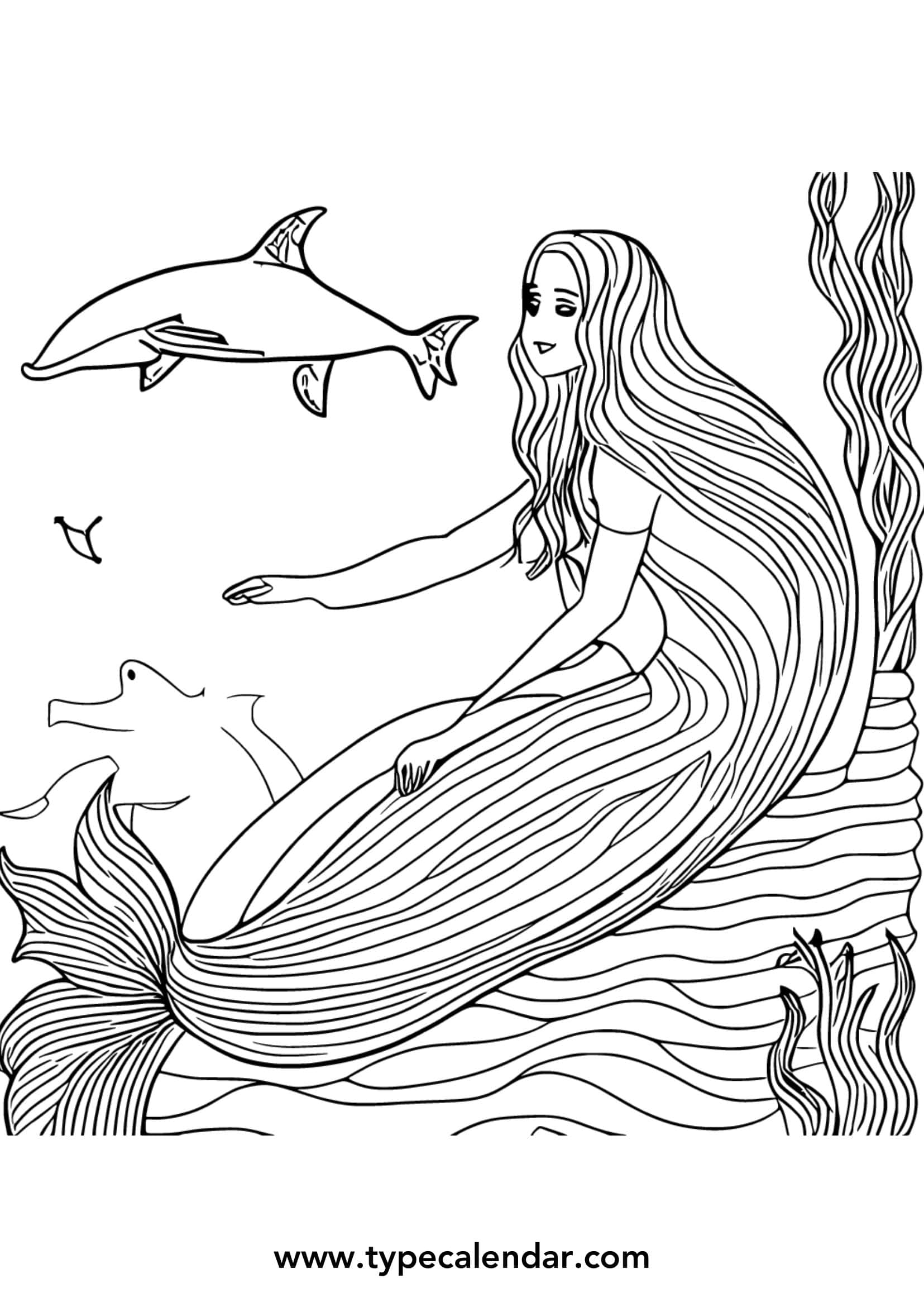Download Editable Mermaid Coloring Pages Download Editable Mermaid Coloring Pages