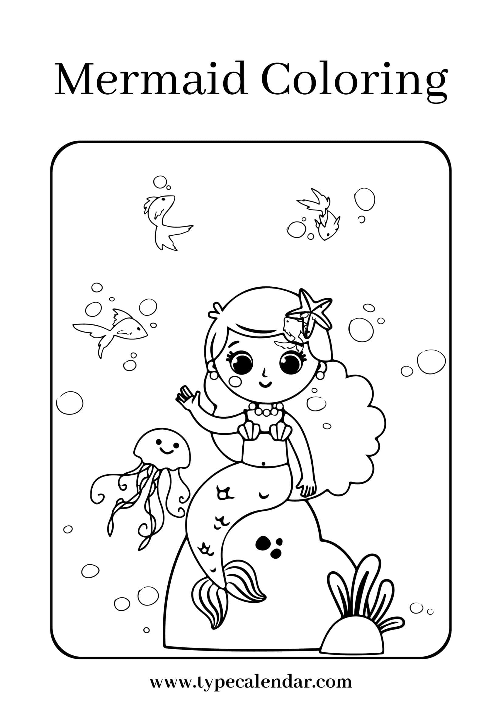 Download Free Mermaid Coloring Pages Download Free Mermaid Coloring Pages