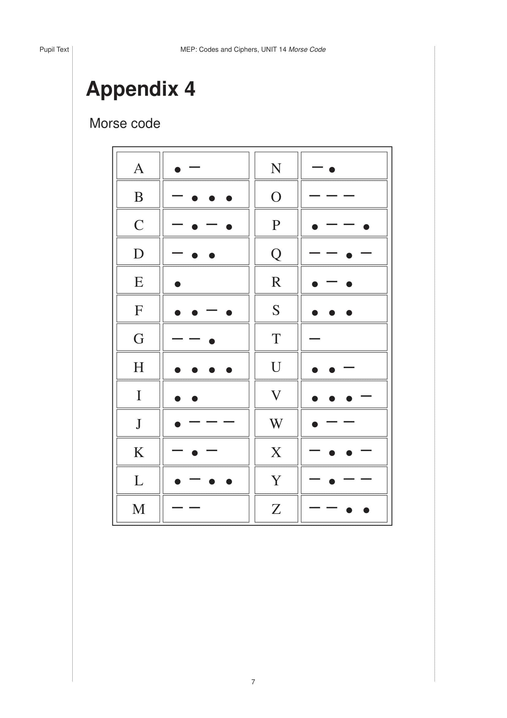 Morse Code Sheet Printable Morse Code Sheet Printable