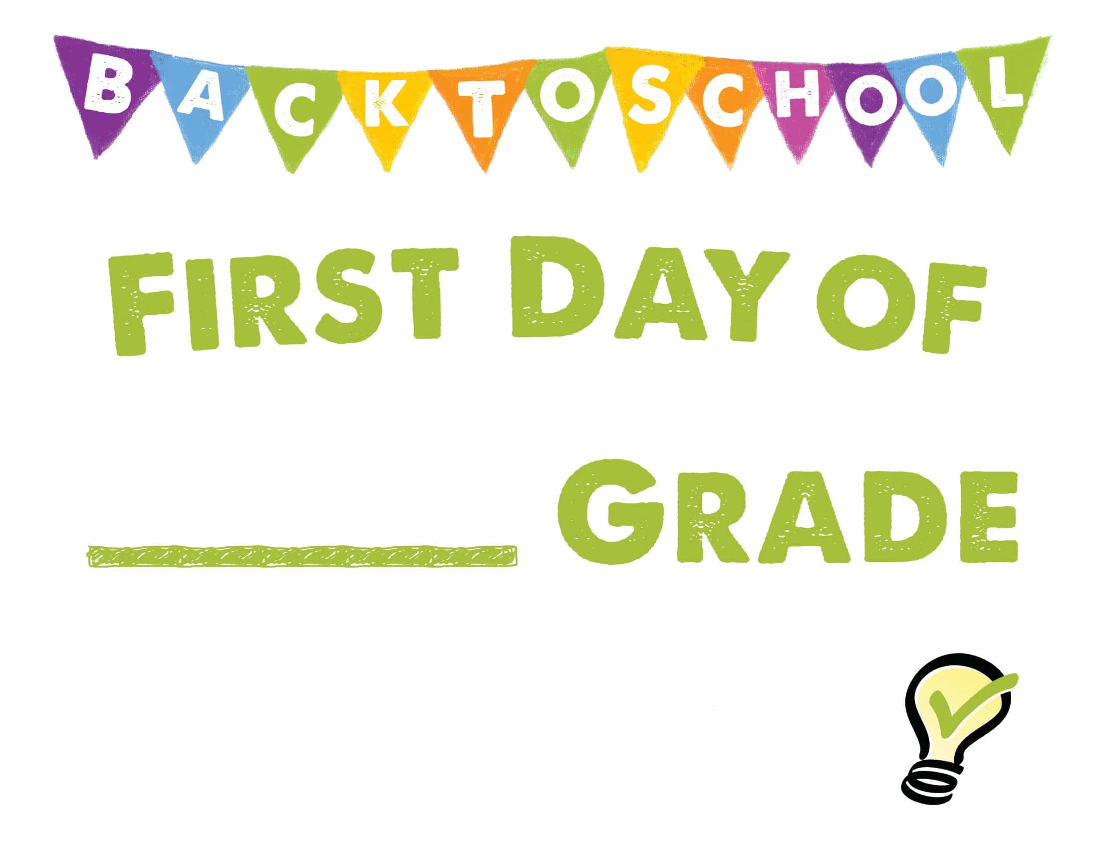 Downloadable First Day of School Sign PDF Downloadable First Day of School Sign PDF