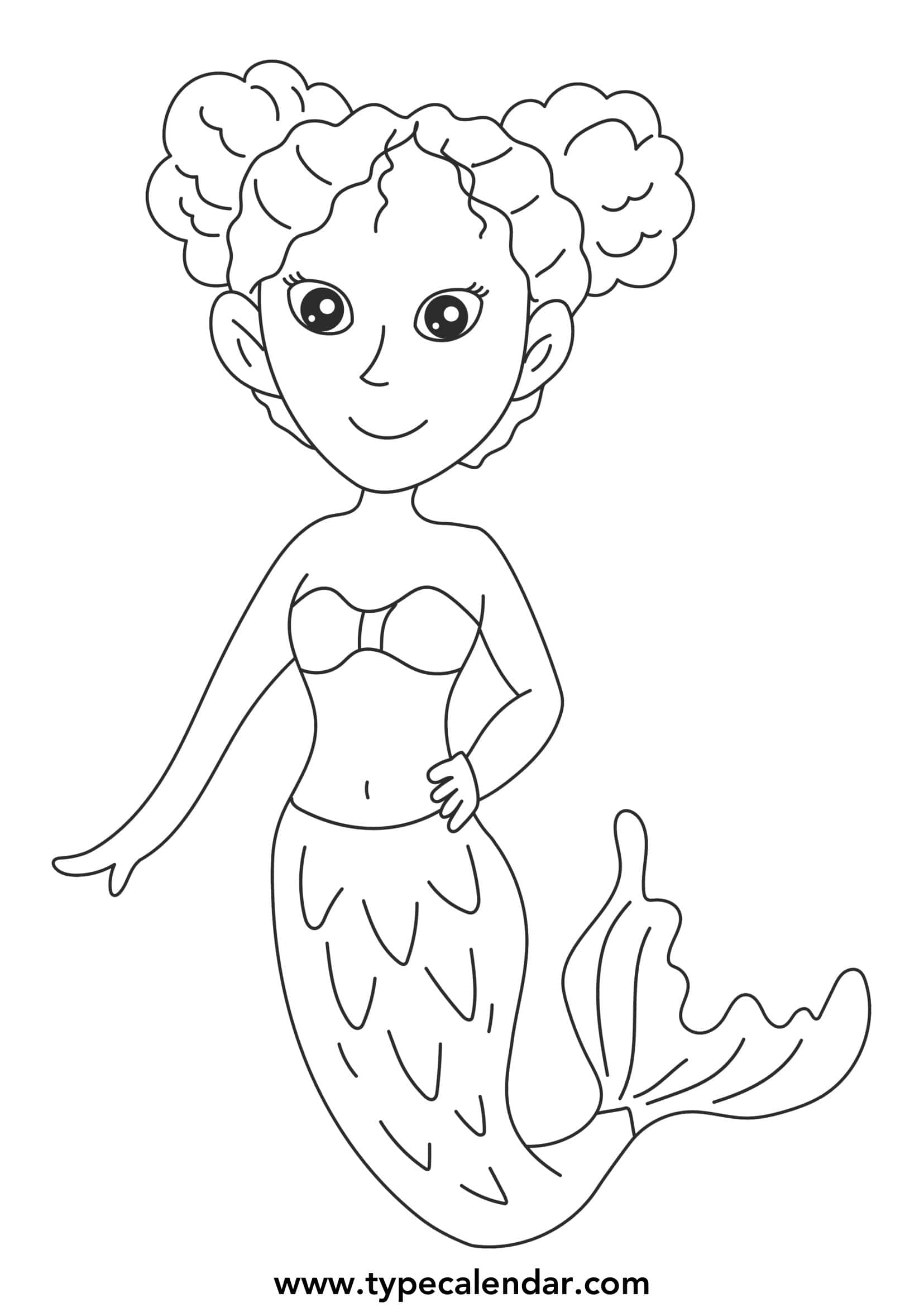 Downloadable Mermaid Coloring Pages PDF Downloadable Mermaid Coloring Pages PDF