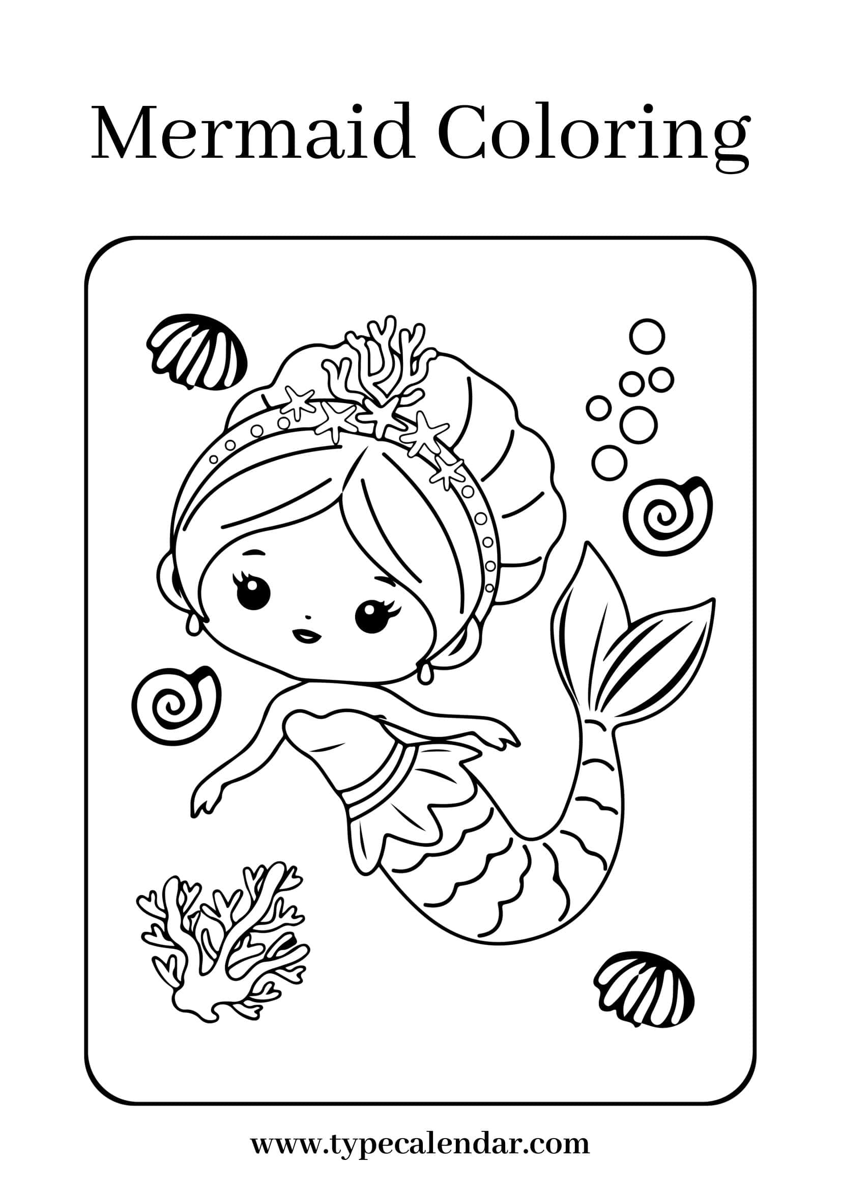 Downloadable Printable Mermaid Coloring Pages Downloadable Printable Mermaid Coloring Pages