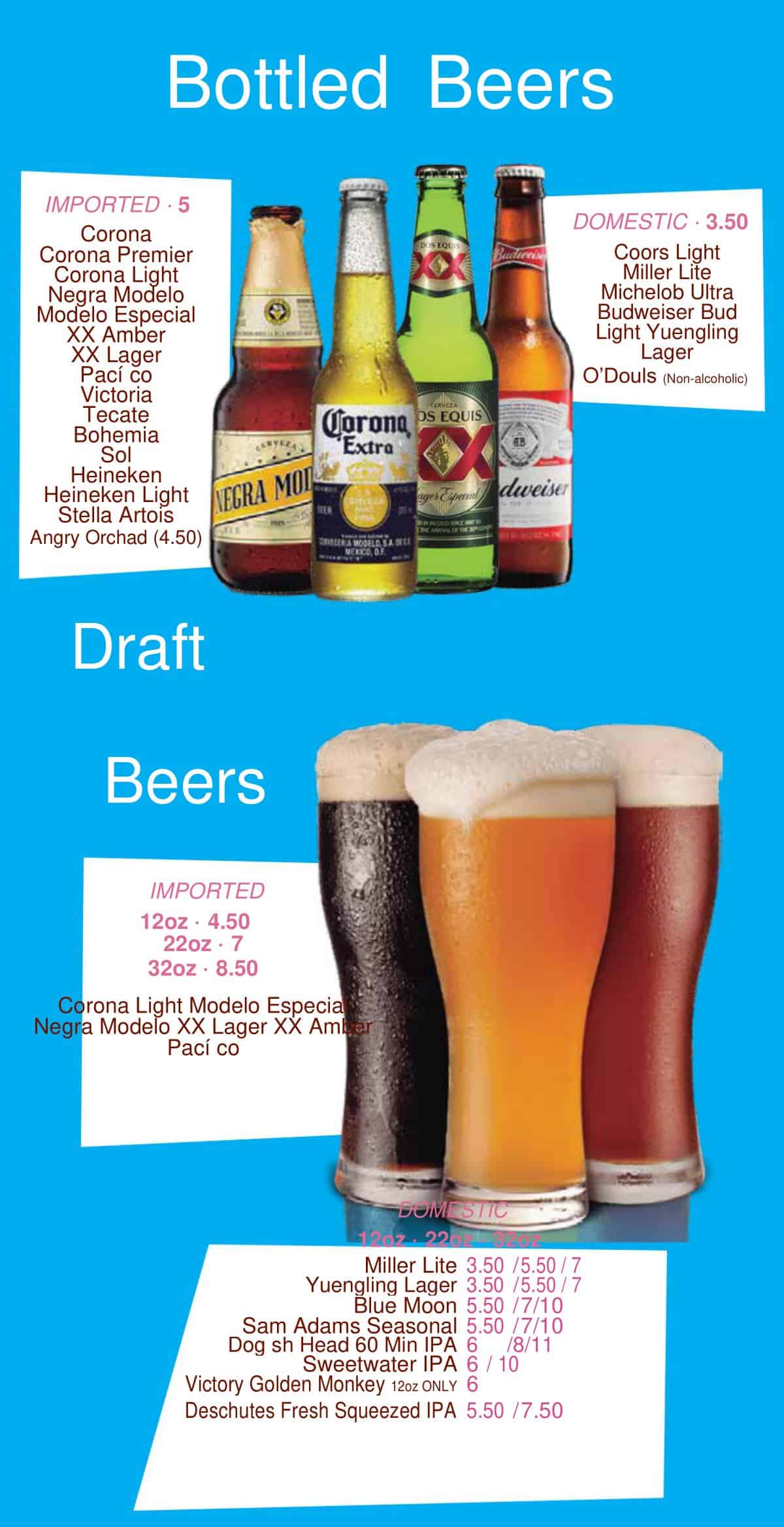 Drink Menu Sample Word Drink Menu Sample Word