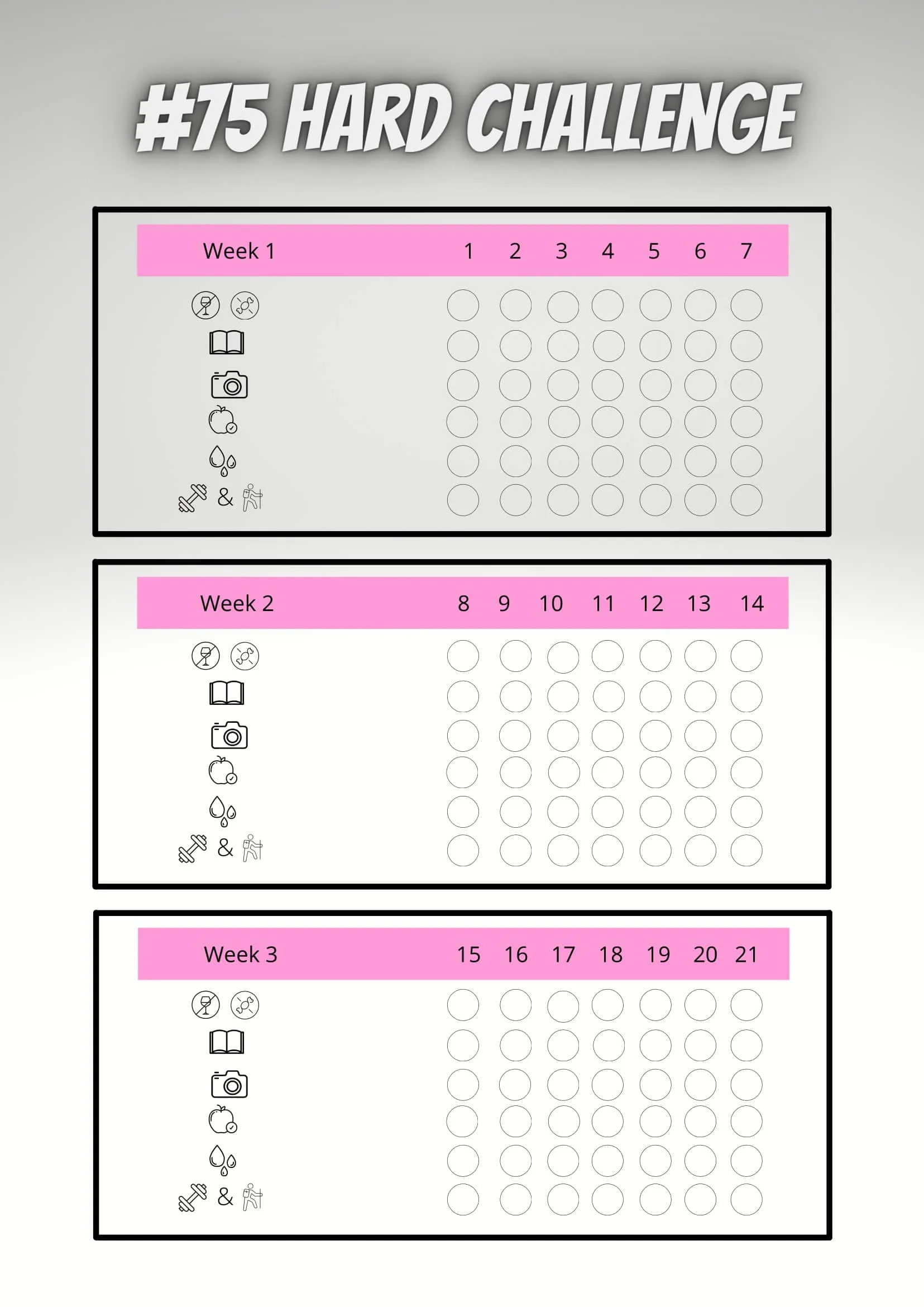 Editable 75 Hard Challenge Editable 75 Hard Challenge