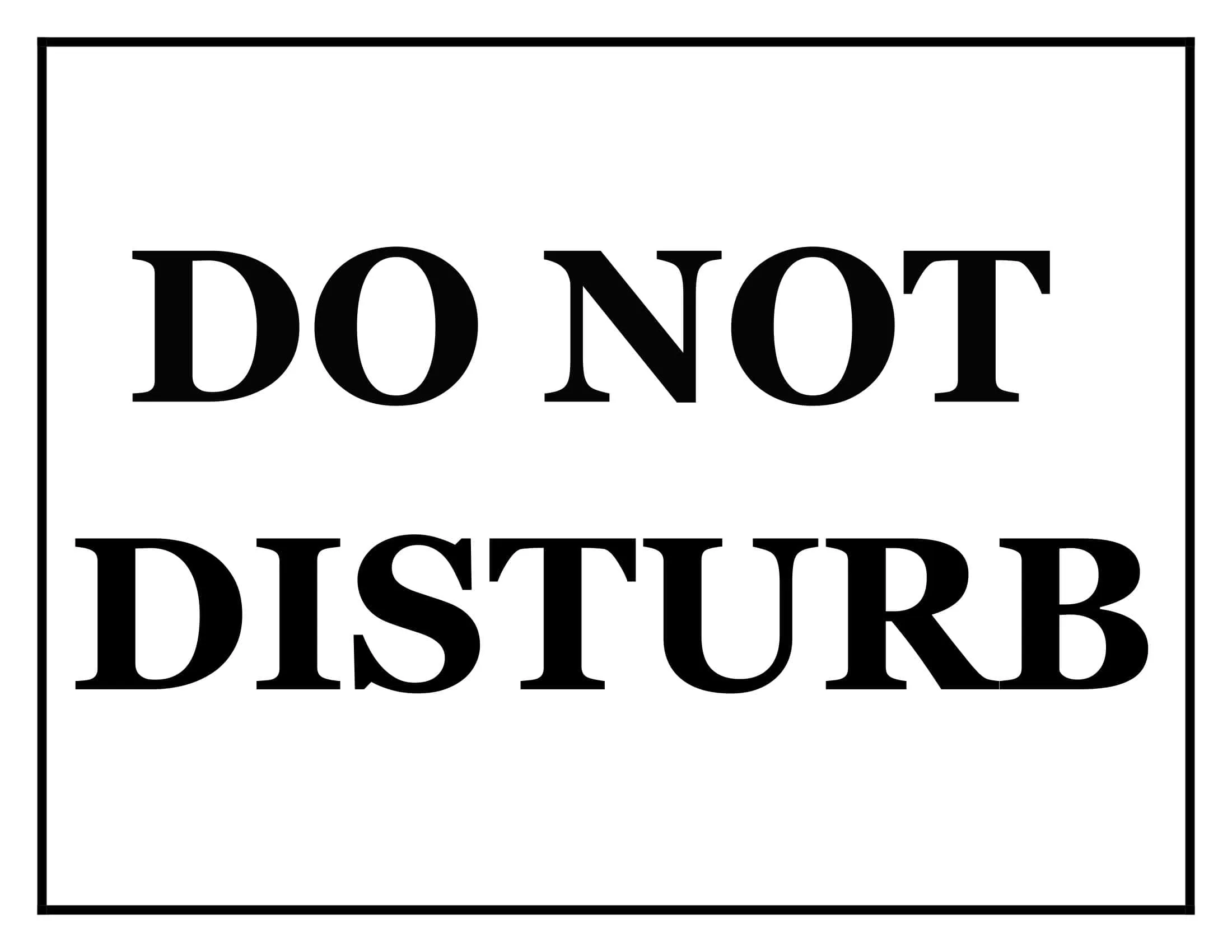 Editable Do Not Disturb Sign