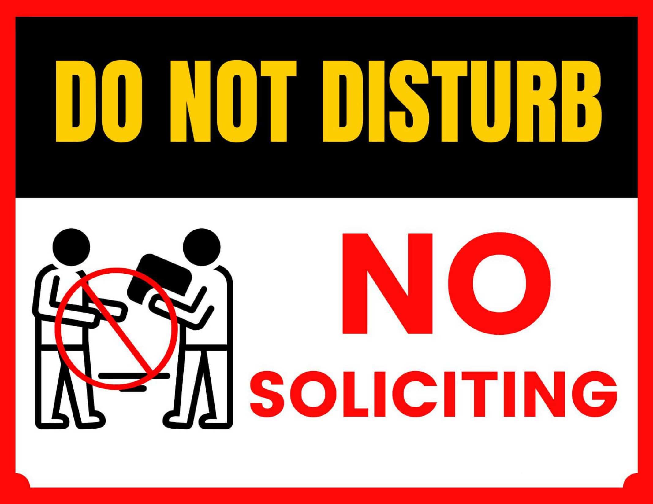 Editable HD Do Not Disturb Sign