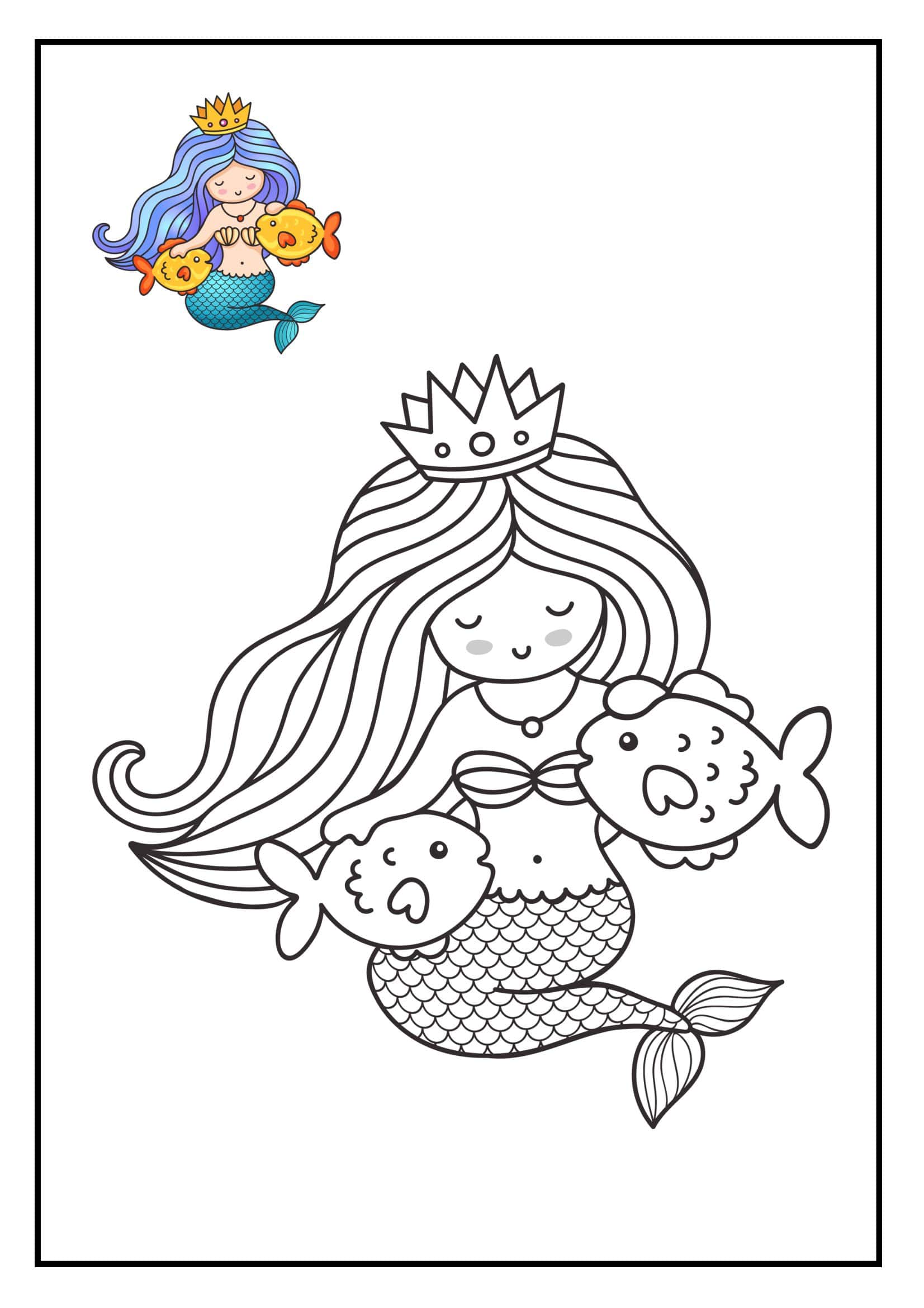 Editable Mermaid Coloring Pages Download Editable Mermaid Coloring Pages Download