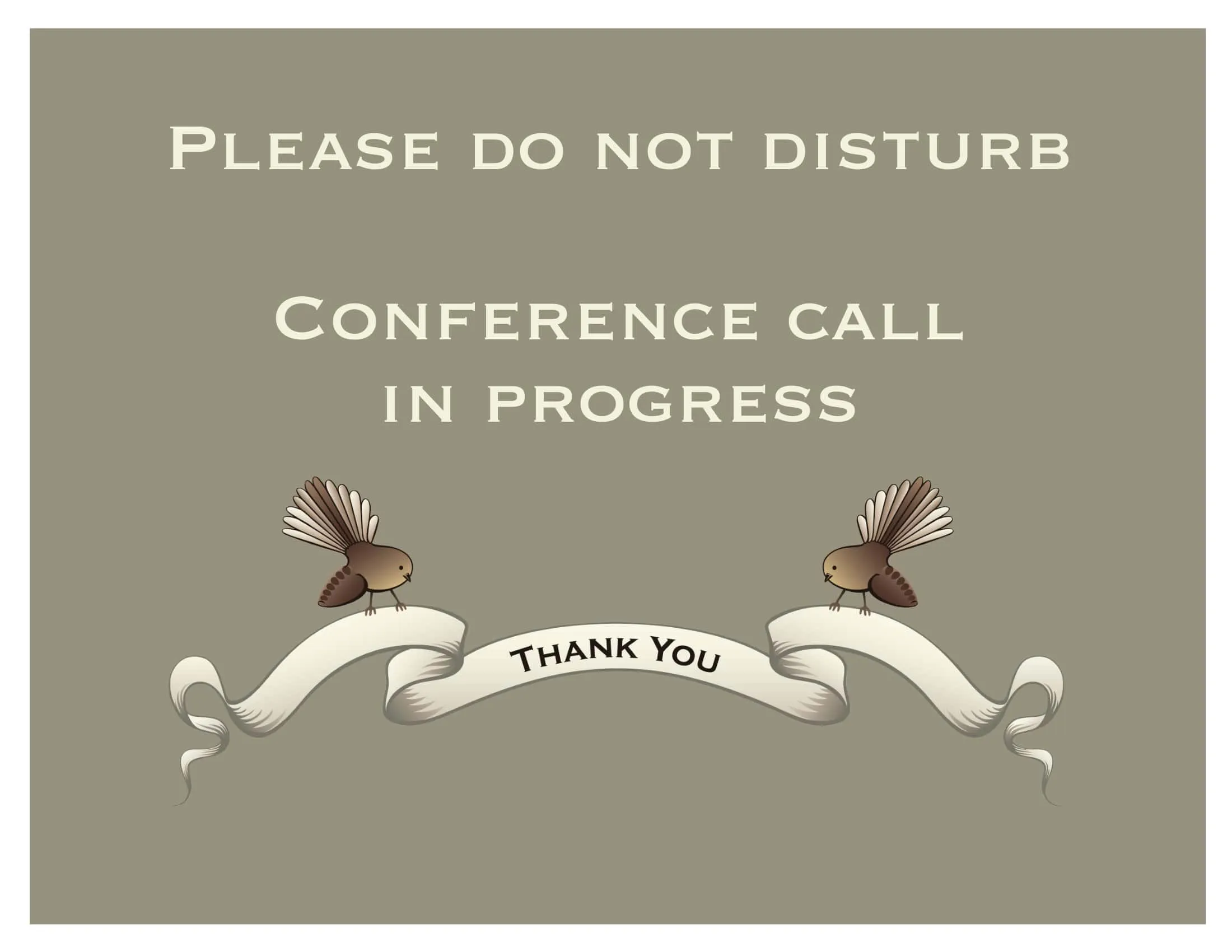 Editable PDF Do Not Disturb Sign