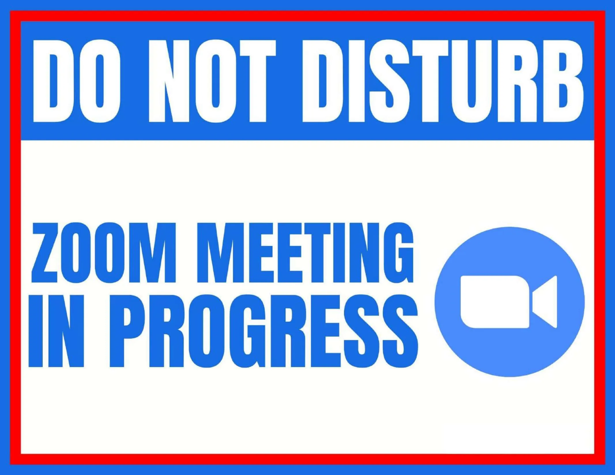 Editable Template Do Not Disturb Sign