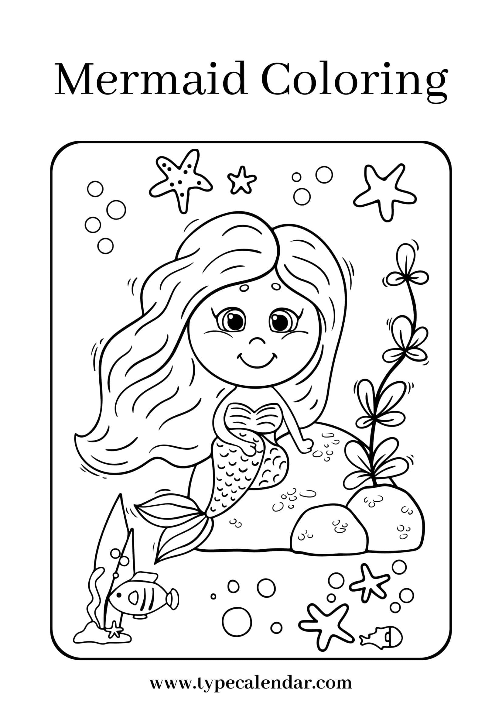 Editable Word Mermaid Coloring Pages Editable Word Mermaid Coloring Pages