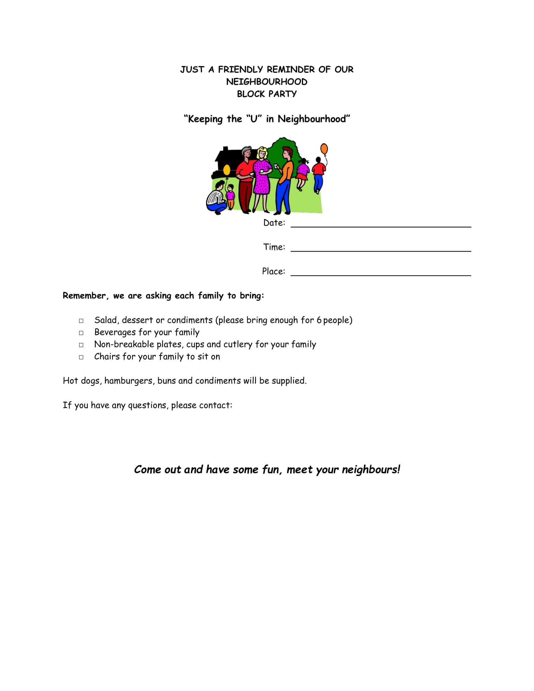 Example Block Party Flyer Word Example Block Party Flyer Word