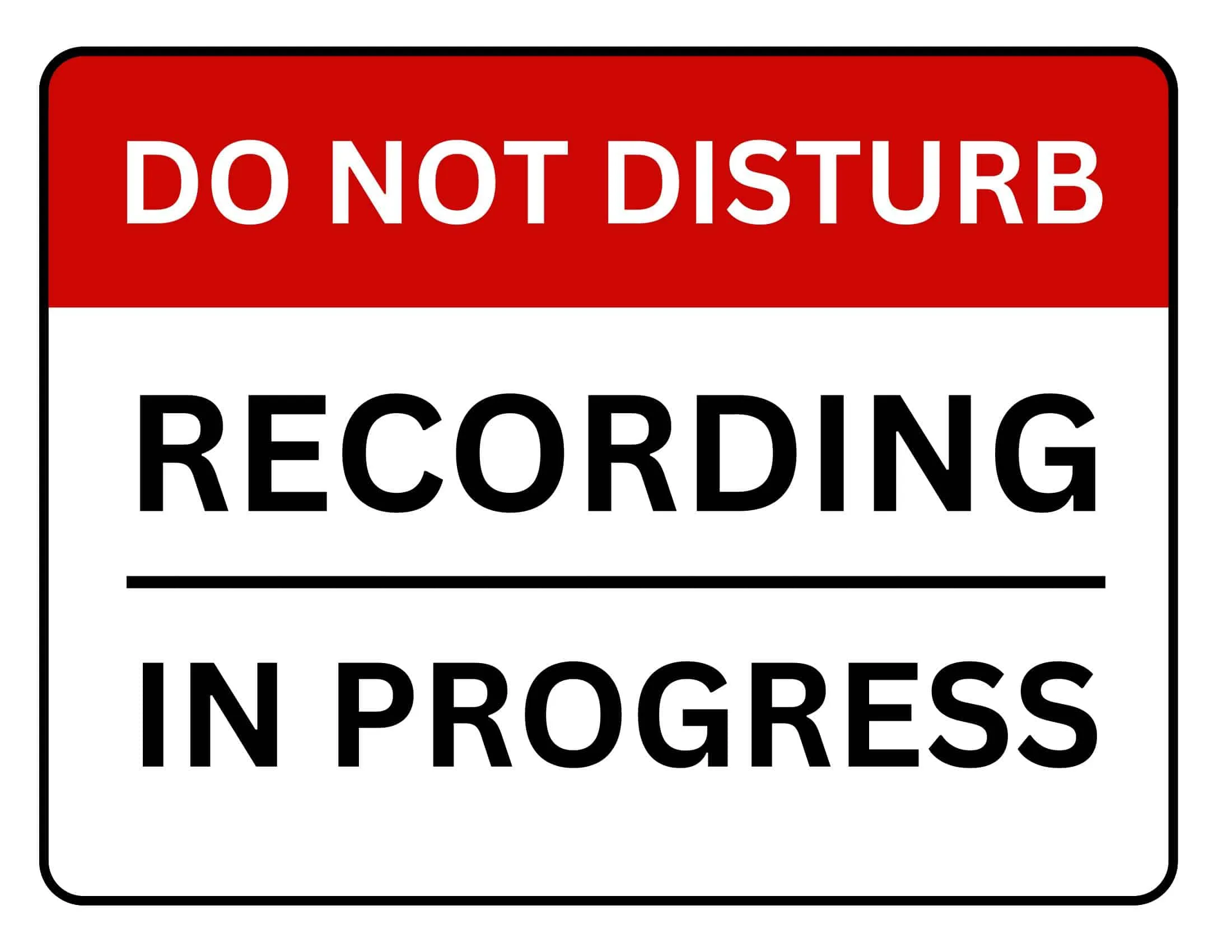 Example Template Do Not Disturb Sign