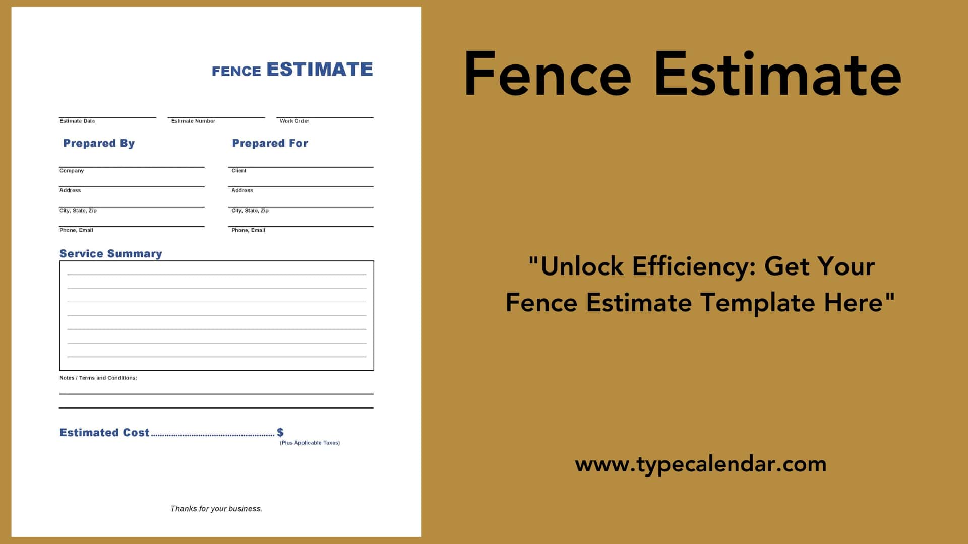 Fence Estimate Fence Estimate