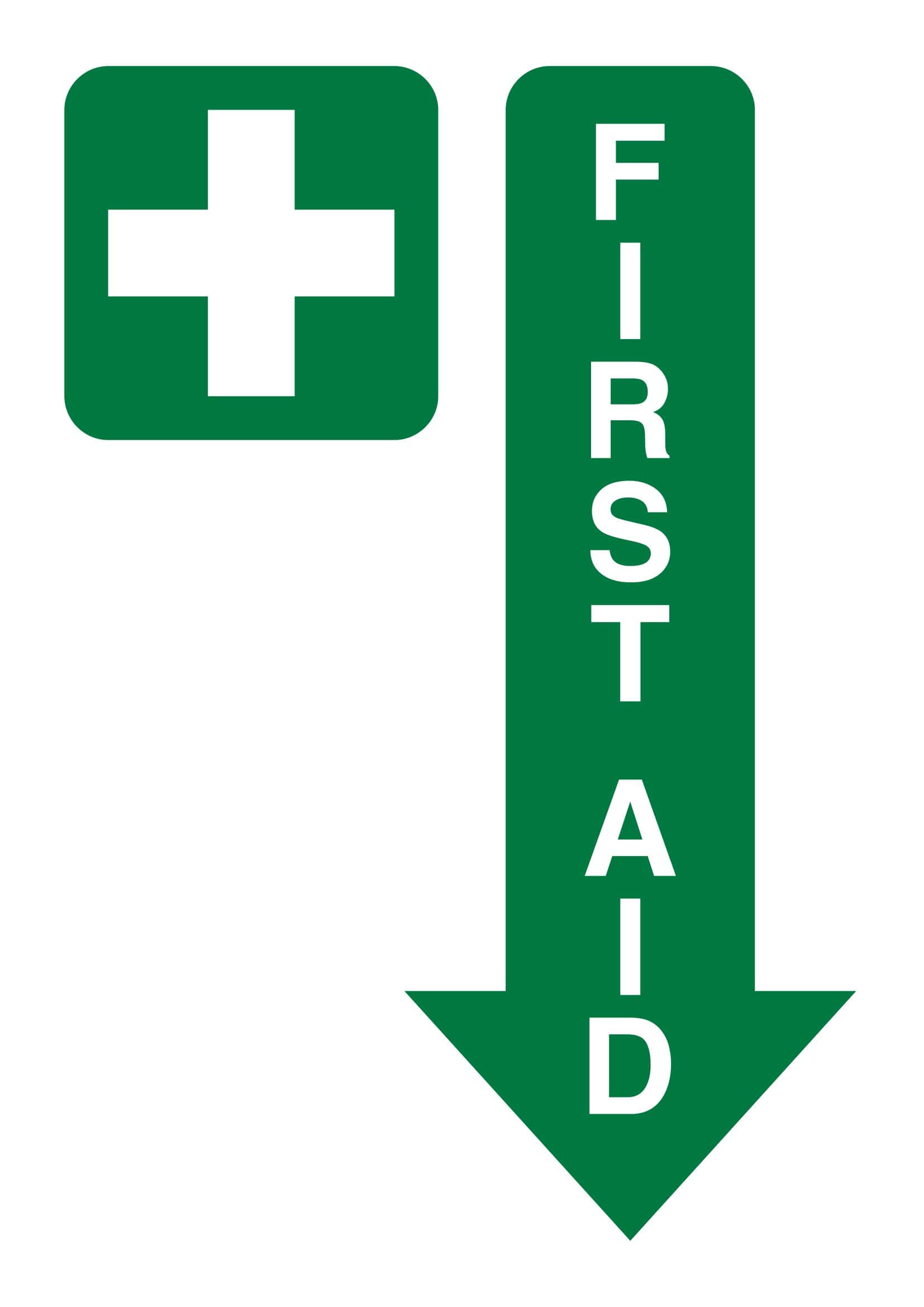 Free Printable First Aid Sign Templates Word PDF A4