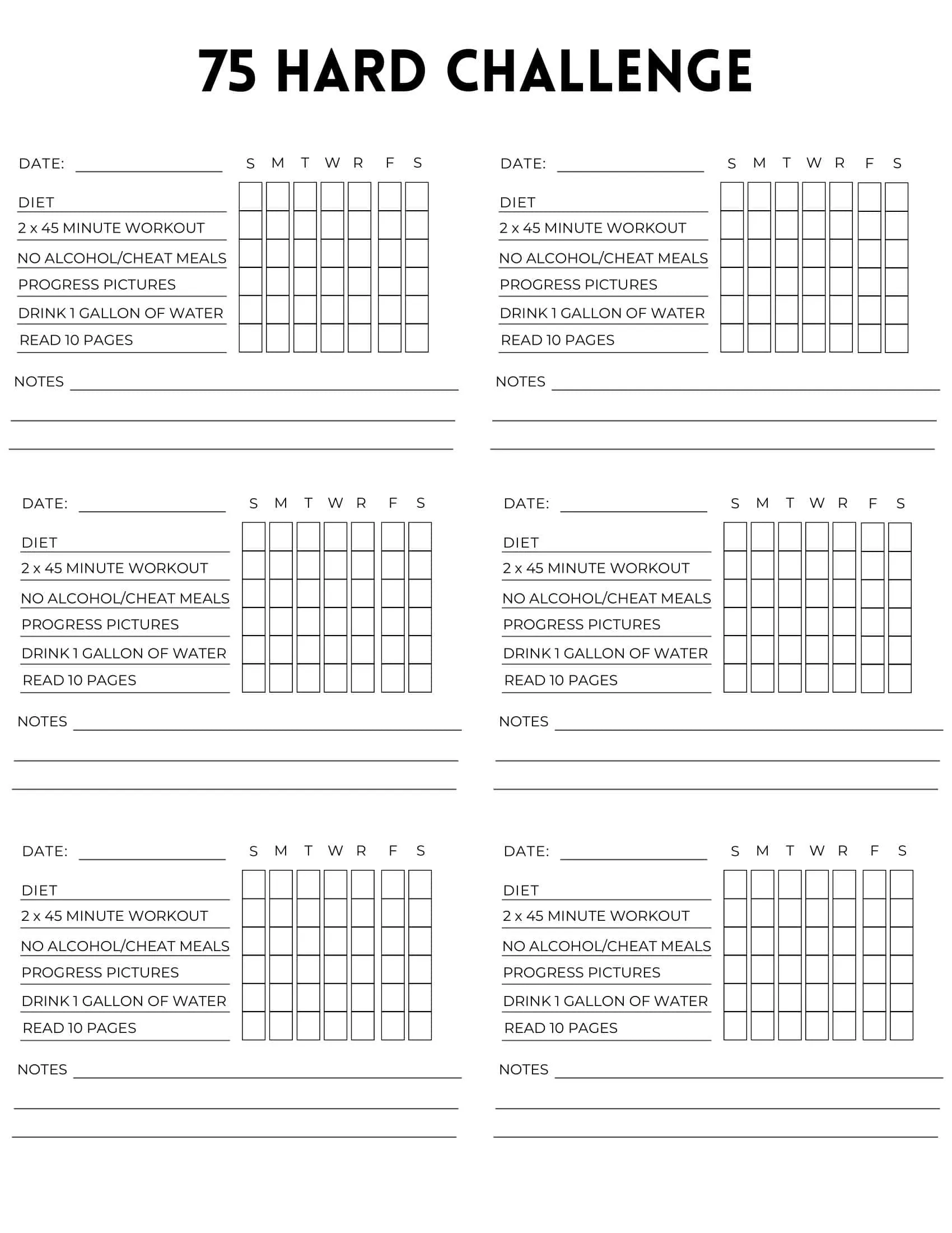 Free 75 Hard Challenge PDF Free 75 Hard Challenge PDF