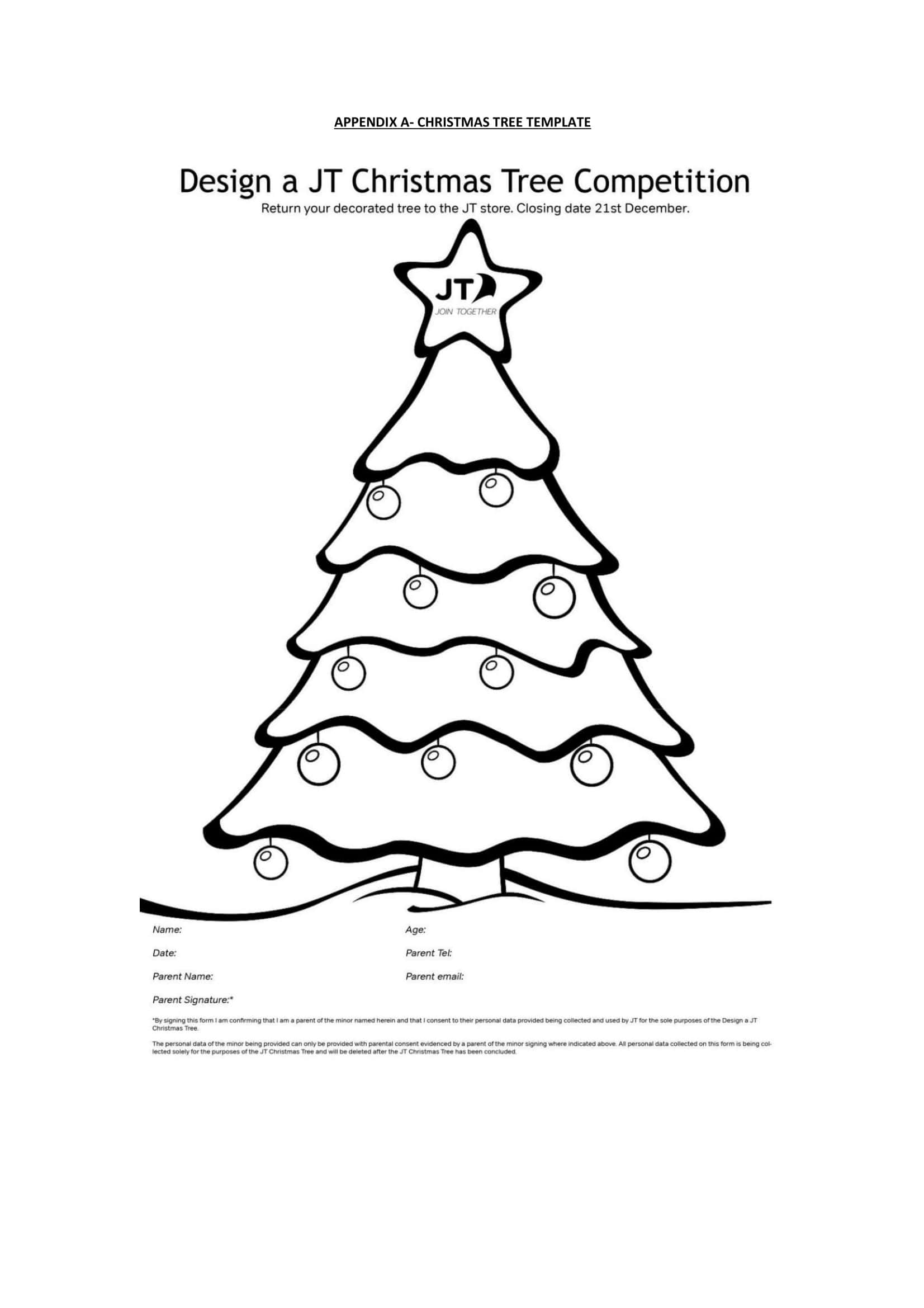 Free Blank Christmas Tree Template Free Blank Christmas Tree Template