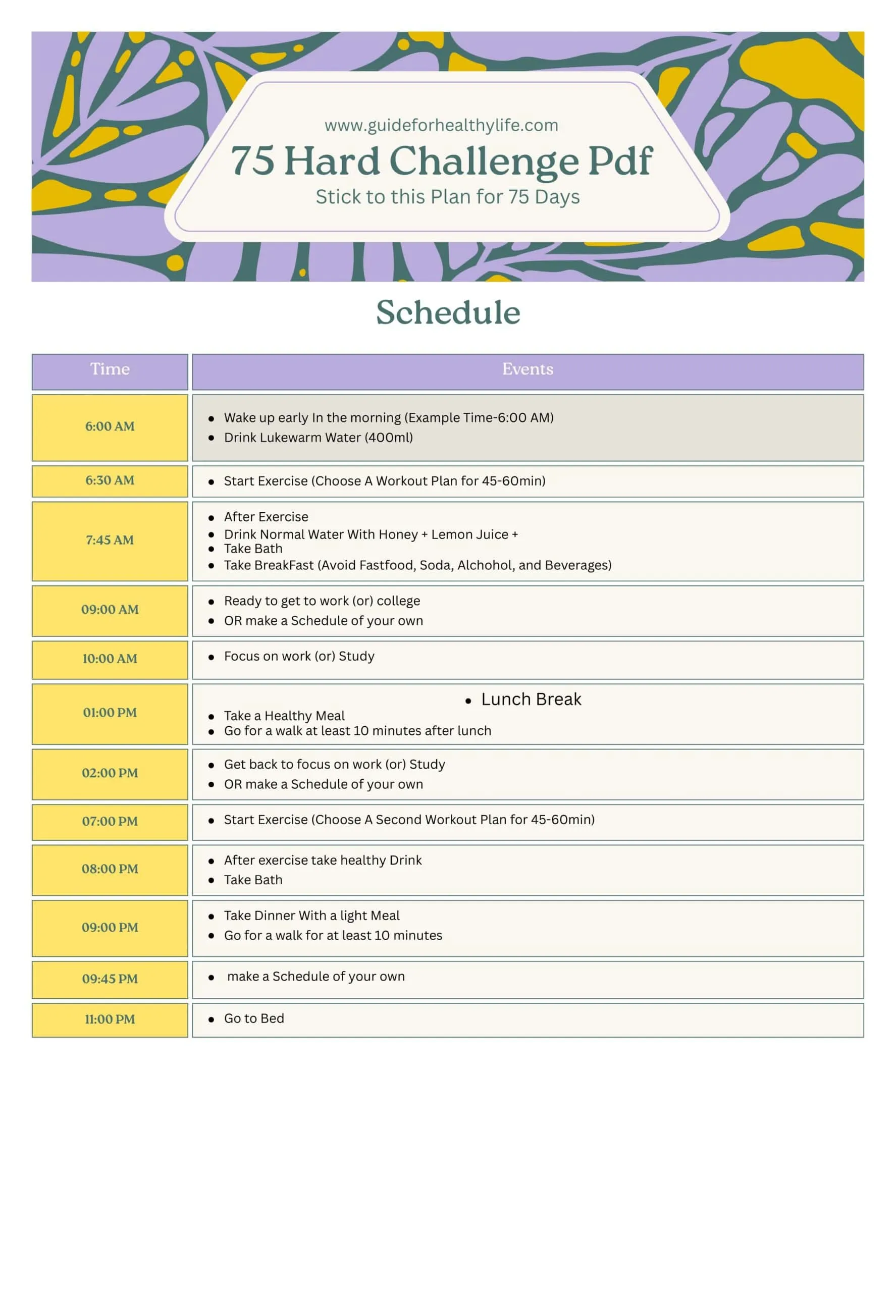 Free Fillable 75 Hard Challenge Free Fillable 75 Hard Challenge