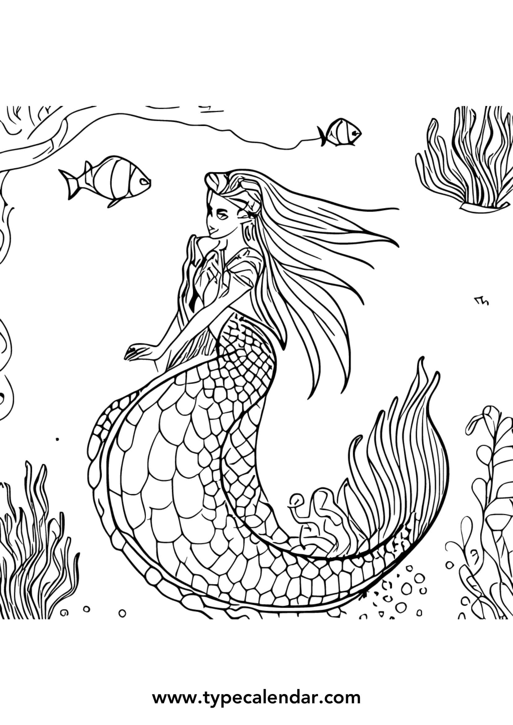 Free Mermaid Coloring Pages Sample Free Mermaid Coloring Pages Sample