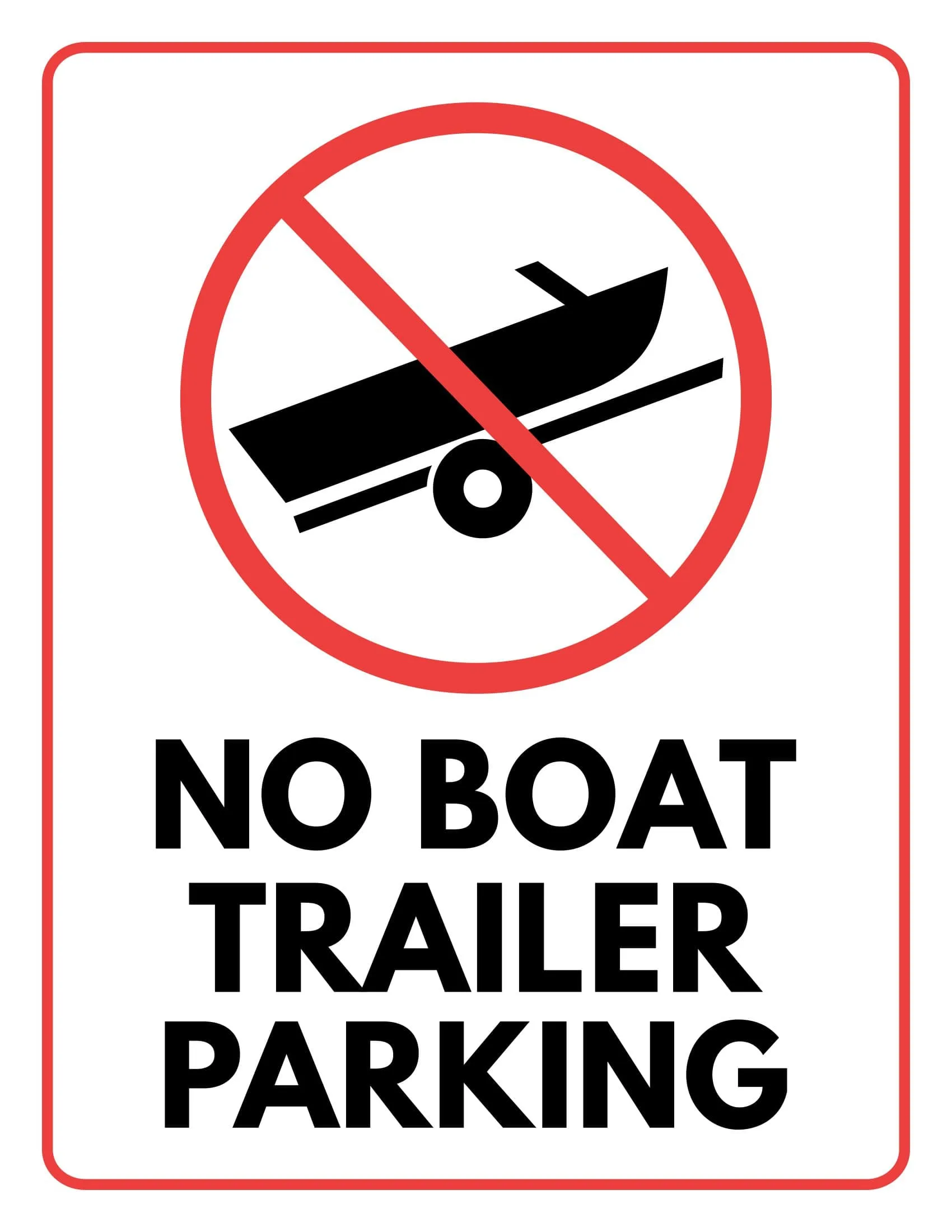 Free Printable No Parking Sign Free Printable No Parking Sign