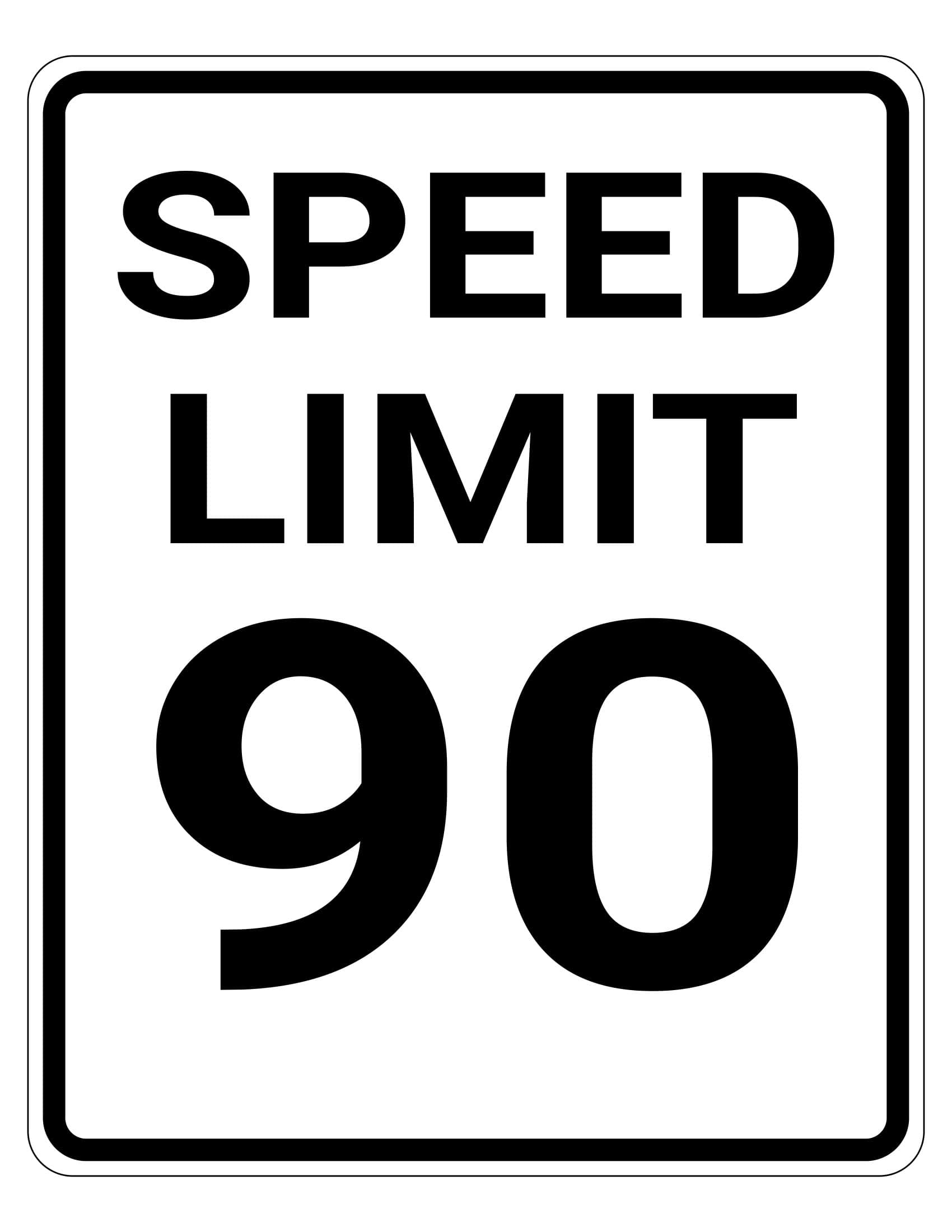 Free Speed Limit Sign Example Free Speed Limit Sign Example
