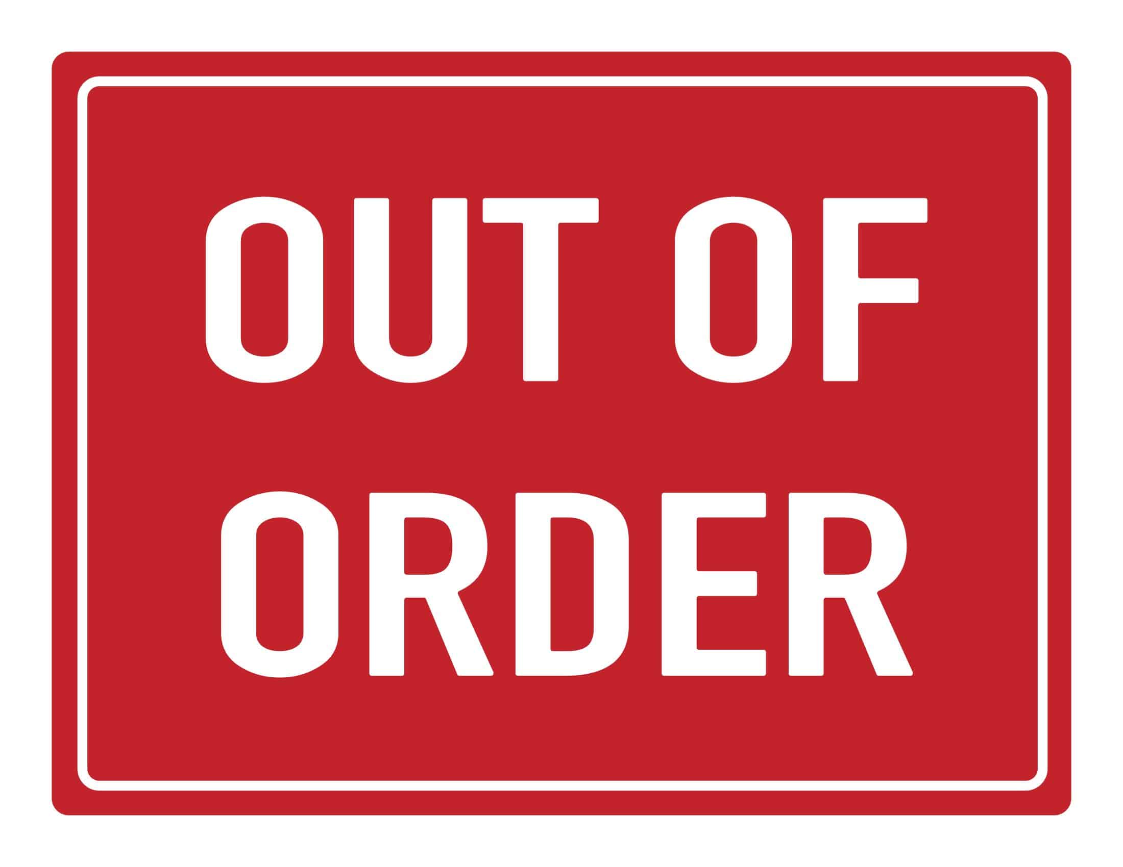HD Out Of Order Sign Template HD Out Of Order Sign Template