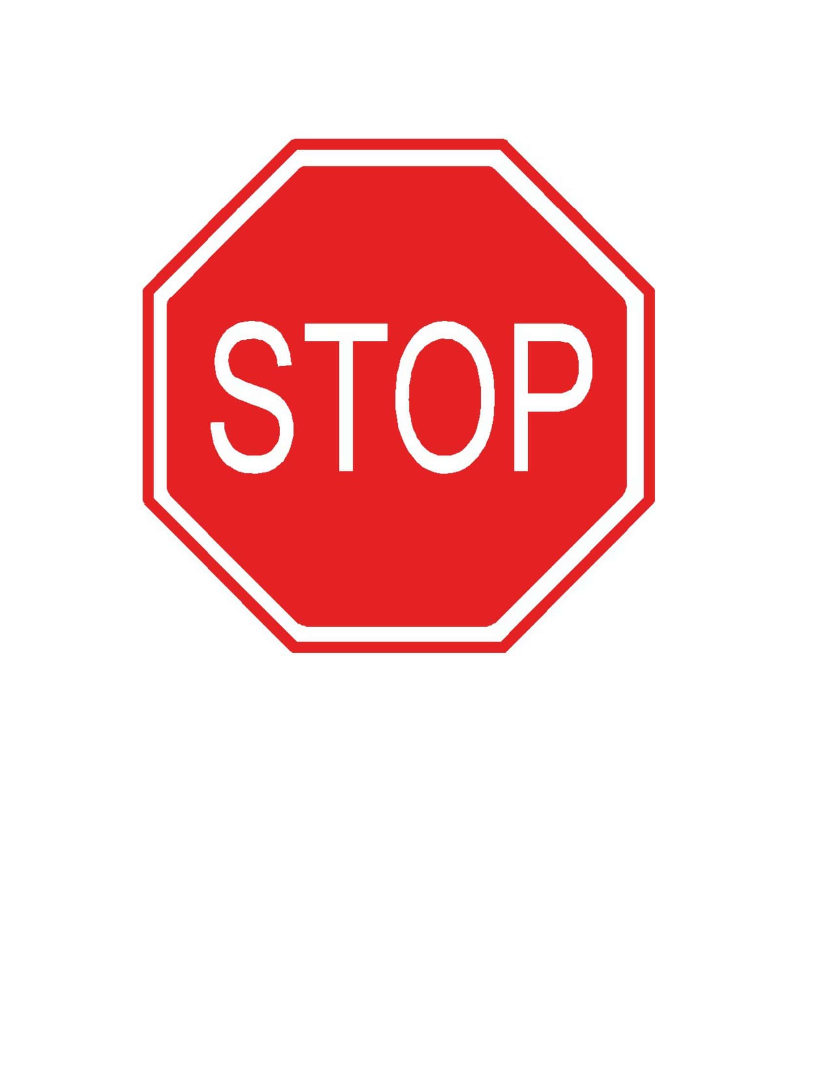 Free Printable Stop Sign Templates [Word, PDF] Blank Editable