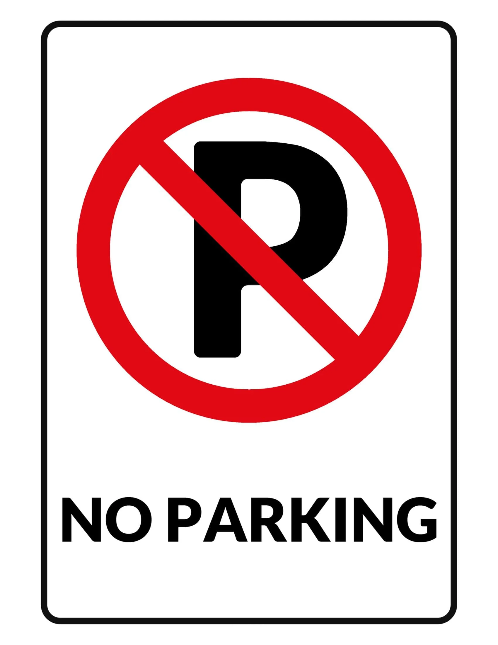 High-Quality No Parking Sign Template High-Quality No Parking Sign Template
