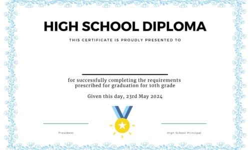 Free Printable High School Diploma Templates [PDF, Word] with Seal