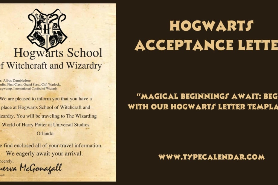 Hogwarts Acceptance Letter