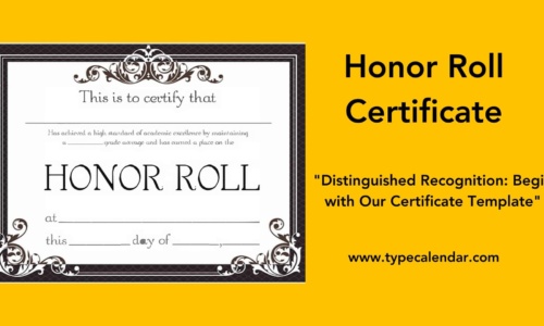 Free Printable Honor Roll Certificate Templates [Word, Excel, PDF] Sample