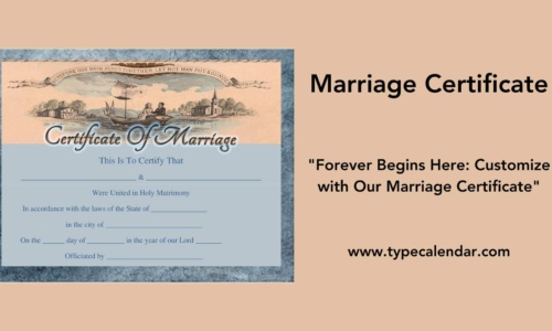 Free Printable Marriage Certificate Templates [Word, PDF] Editable