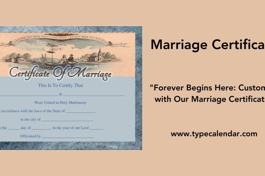 Marriage Certificate