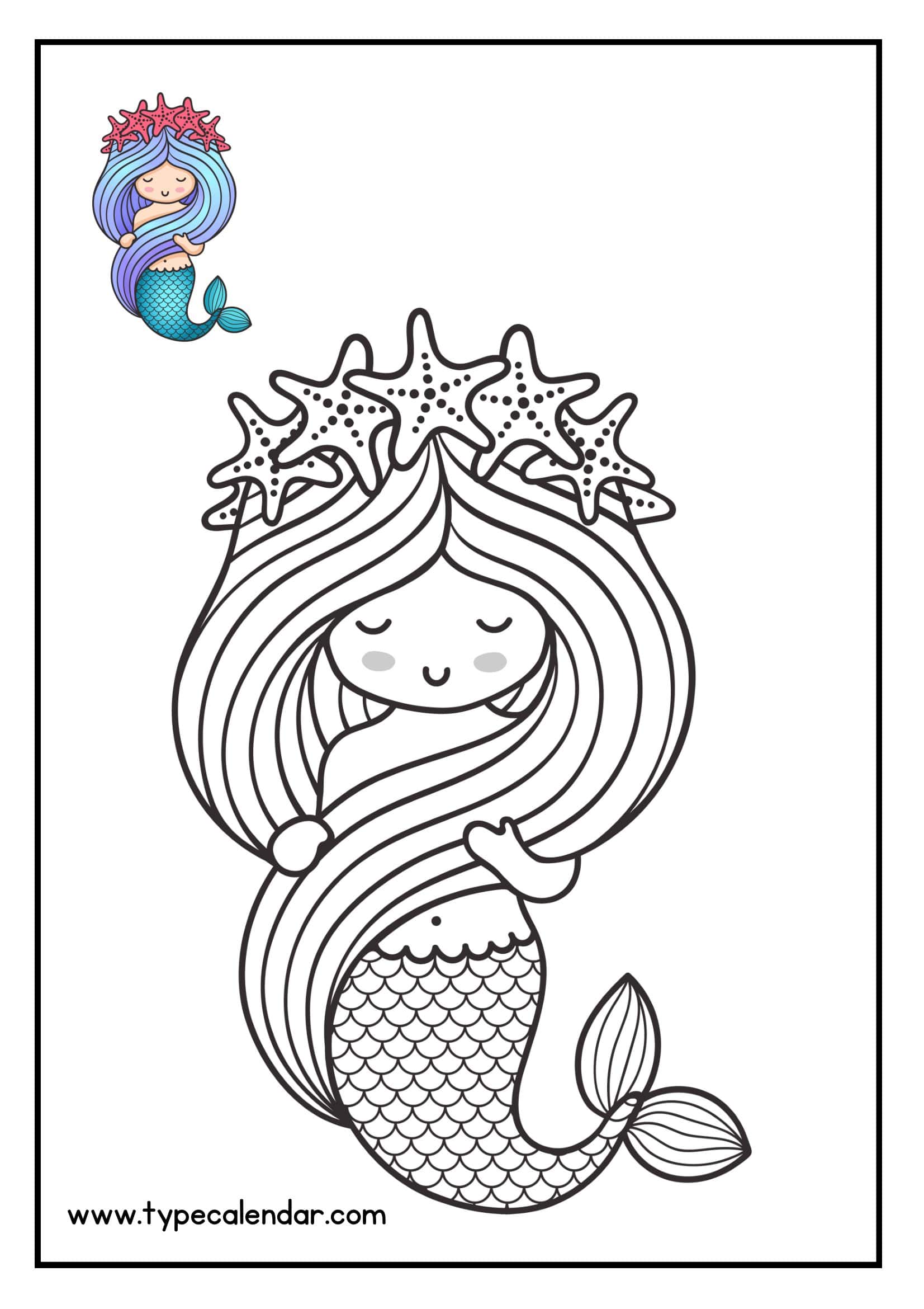 Mermaid Coloring Pages Word Example Mermaid Coloring Pages Word Example