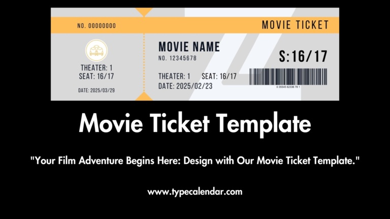Free Printable Blank Movie Ticket Templates [PDF, Word]