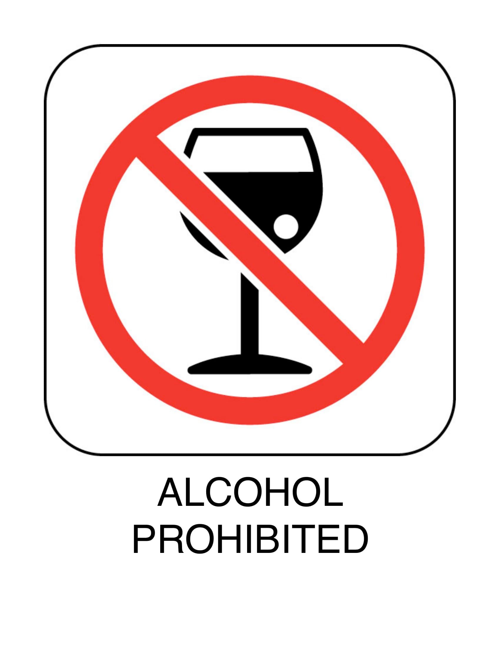 No Alcohol Sign Template No Alcohol Sign Template