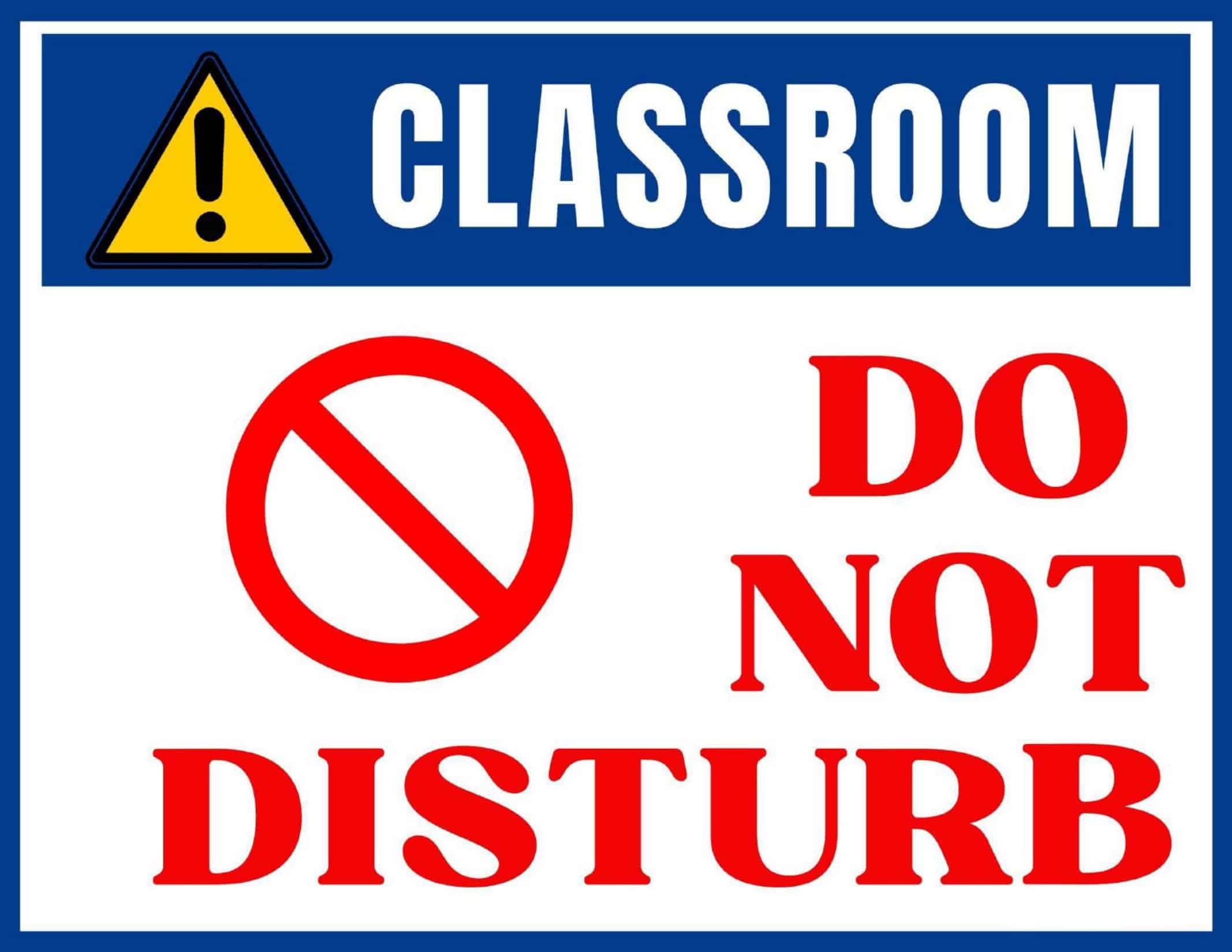 No-Cost Do Not Disturb Sign