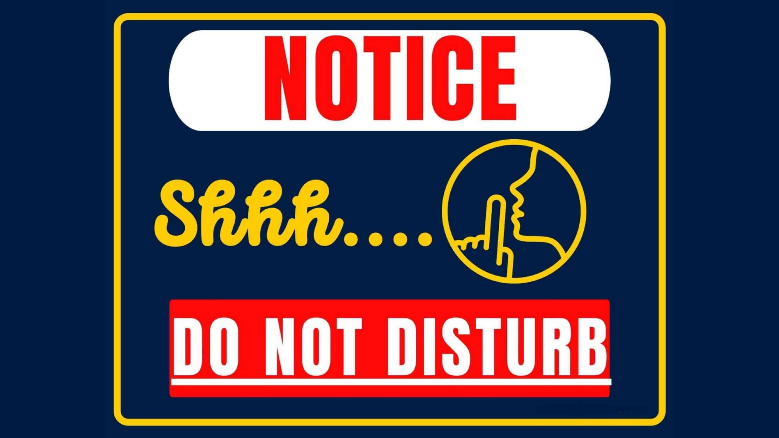 No-Cost Download Do Not Disturb Sign