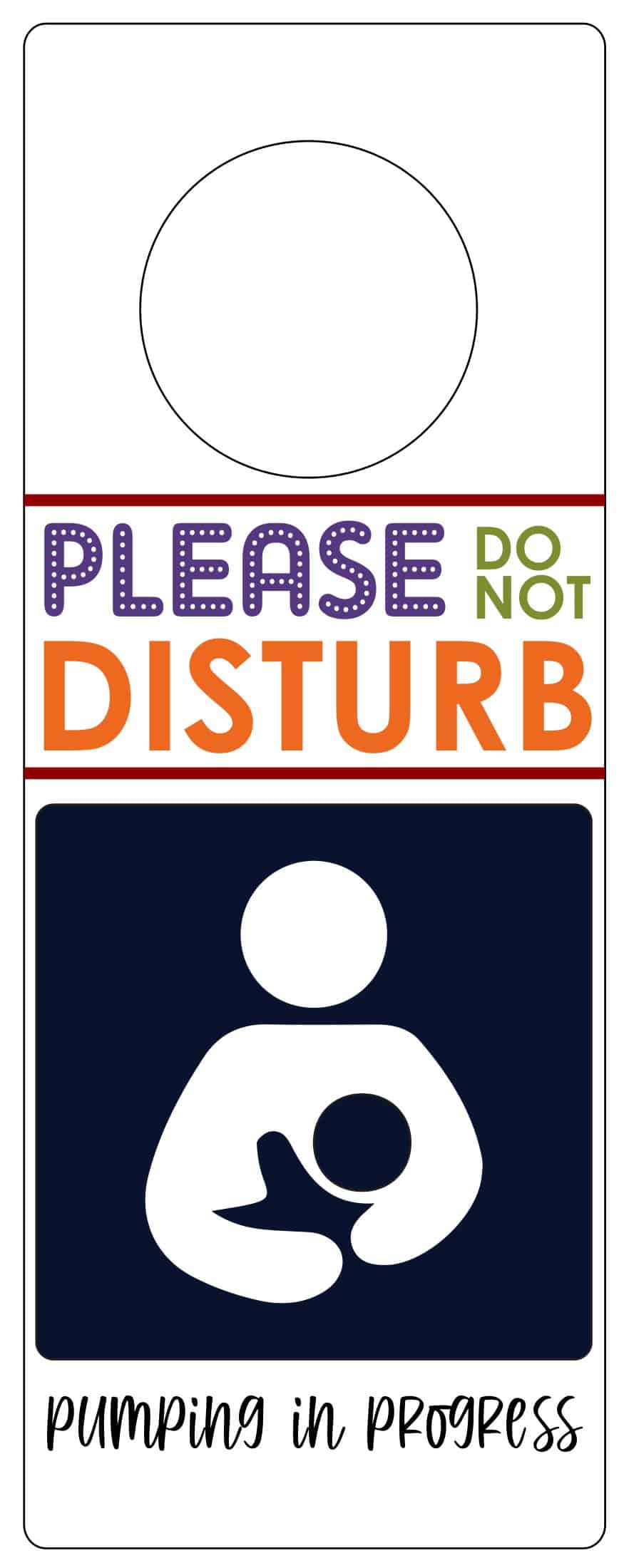 No-Cost Template Do Not Disturb Sign