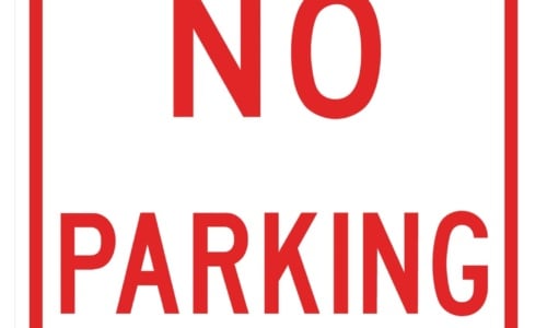 Free Printable No Parking Sign Templates [PDF] with Arrow
