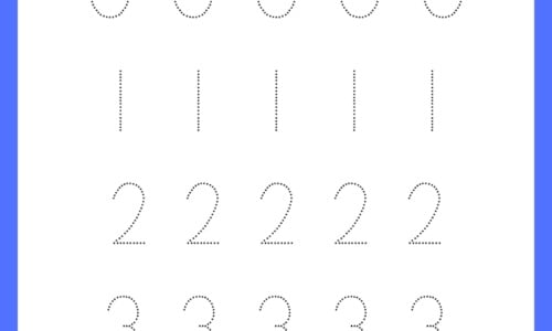 Free Printable Number Tracing Worksheets [PDF] Preschool / 1-10 , 1-20